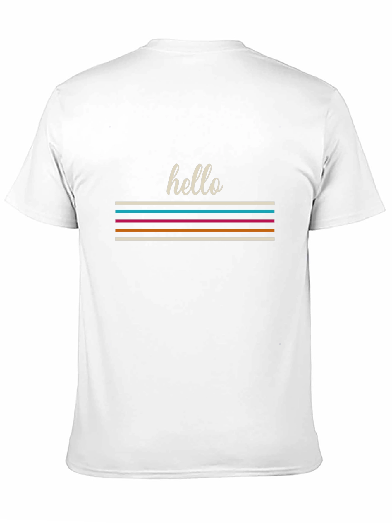 Hello Striped Graphic Tee - Stylish Casual Wear