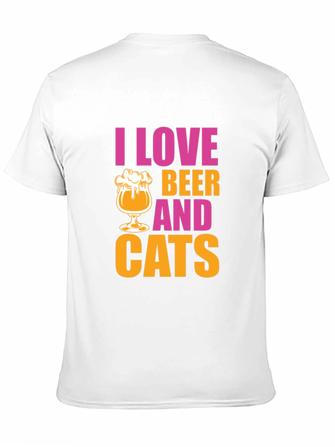 I Love Beer and Cats Graphic T-Shirt