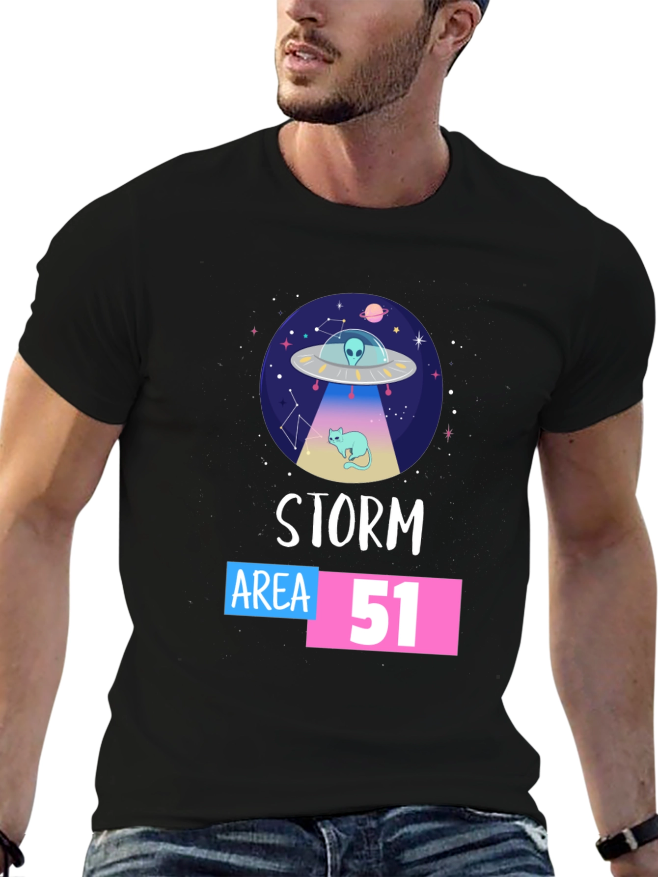 Storm Area 51 UFO Cat T-Shirt