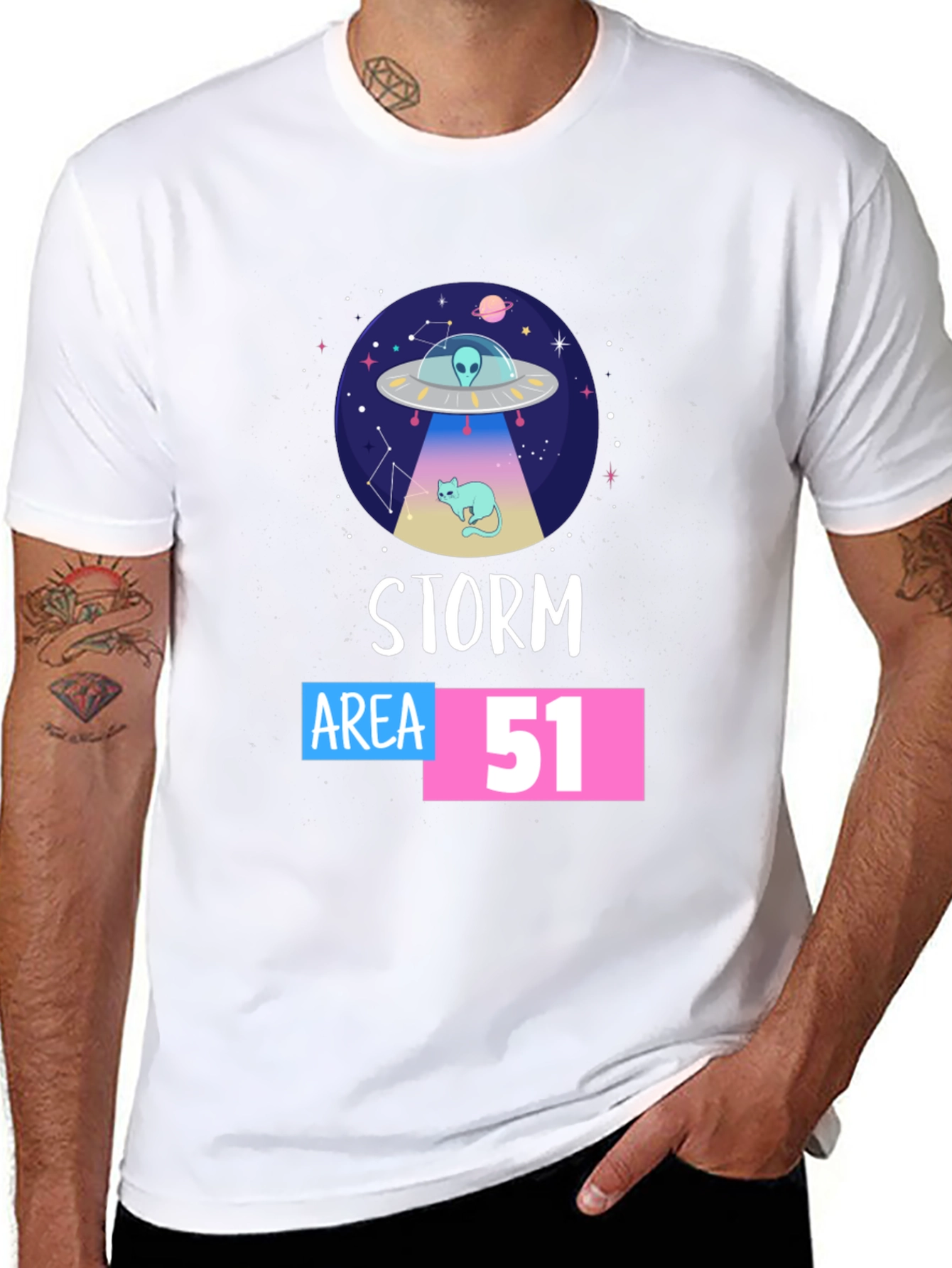 Storm Area 51 UFO Cat T-Shirt