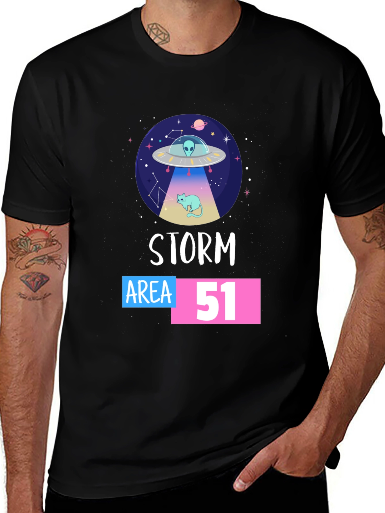 Storm Area 51 UFO Cat T-Shirt