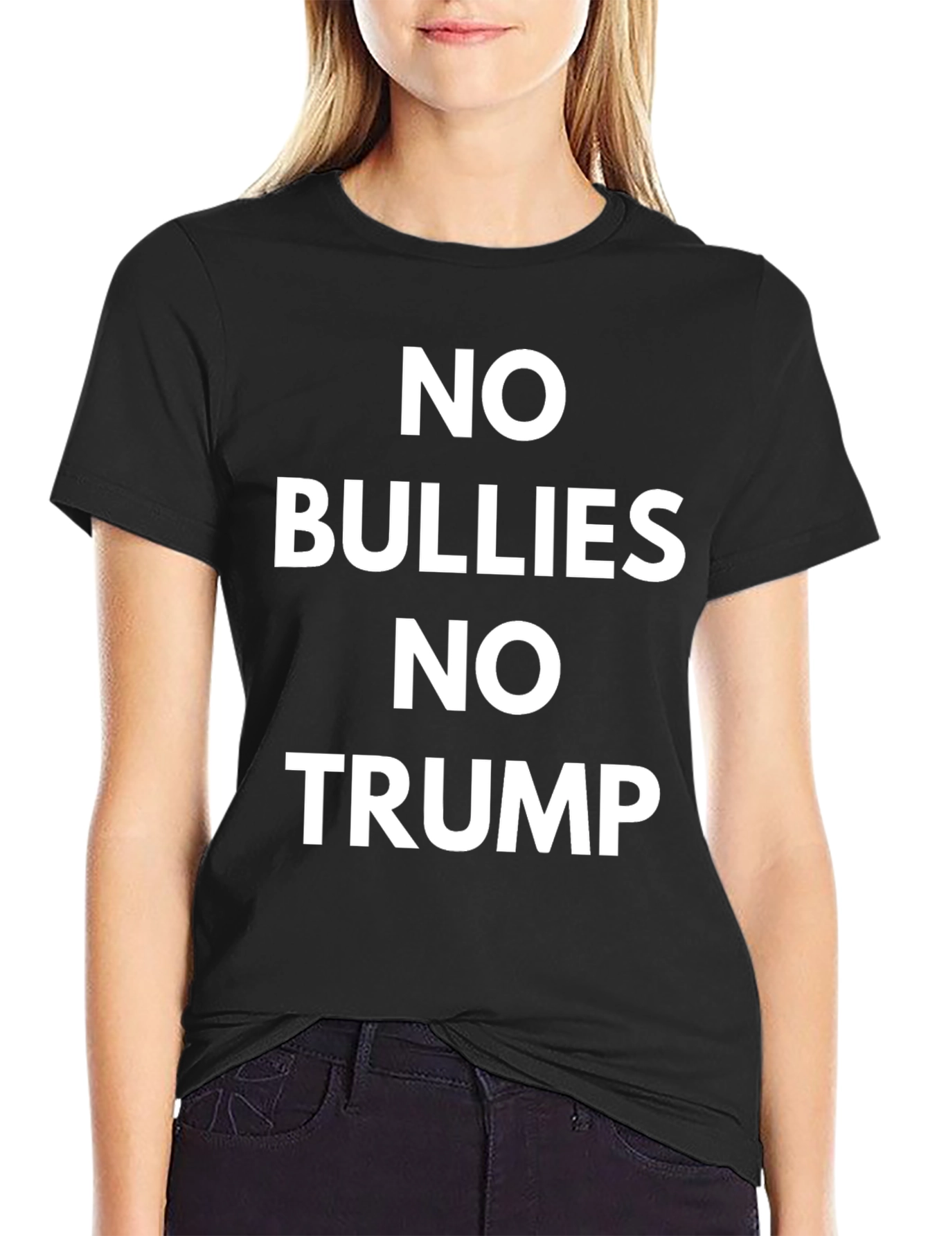No Bullies No Trump Black T-Shirt