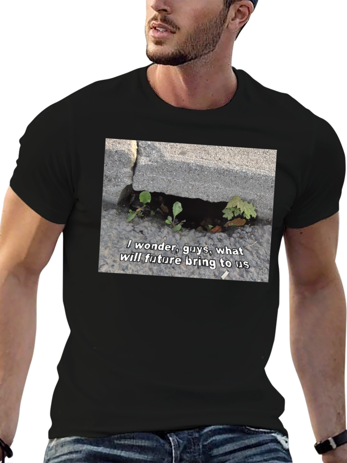 I Wonder Guys Graphic T-Shirt - Black