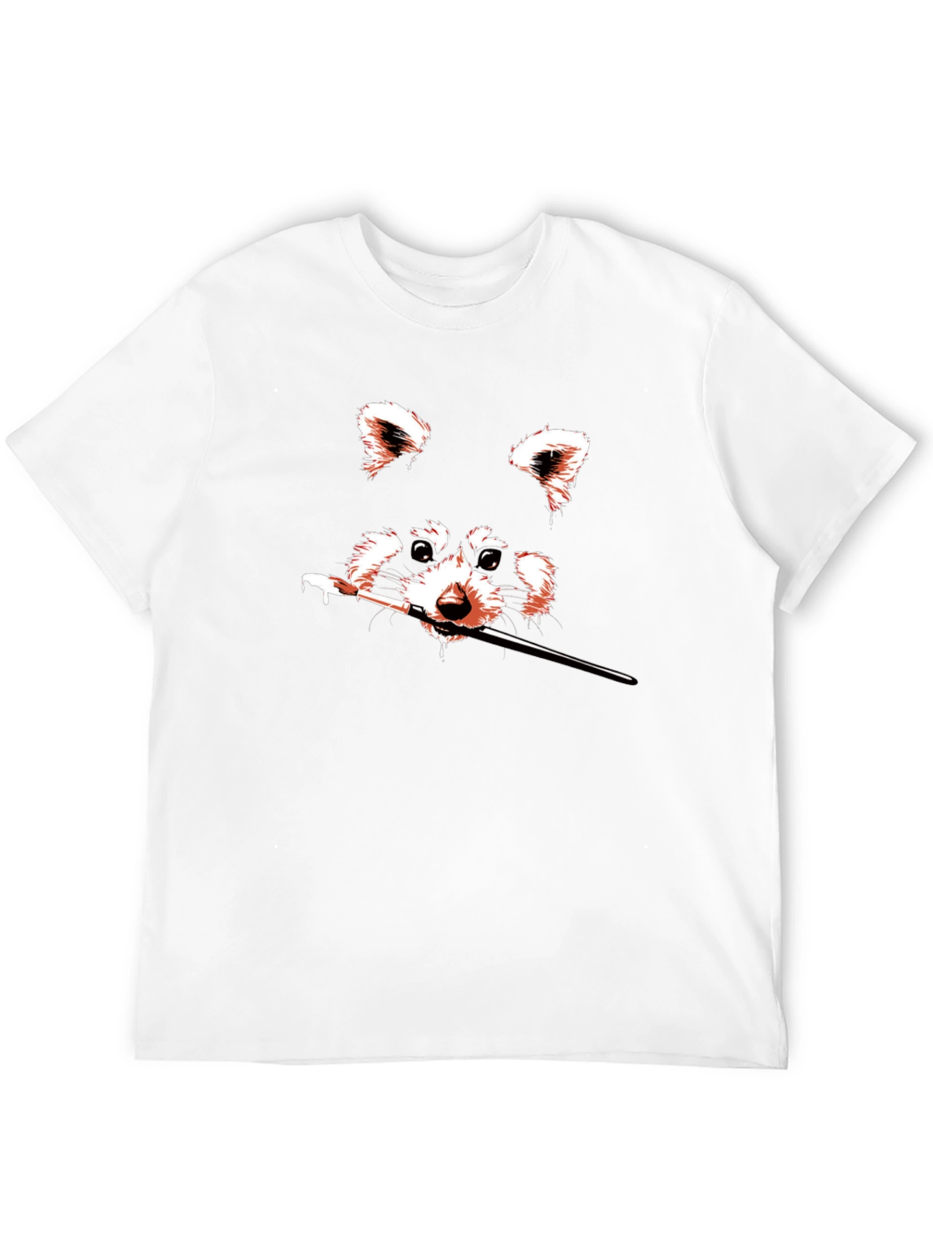 Raccoon Artist Black T-Shirt - Unique Graphic Tee