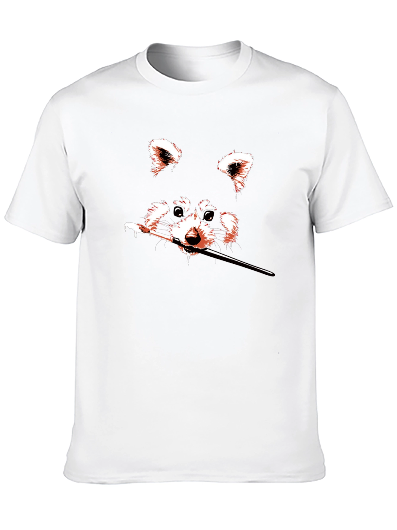 Raccoon Artist Black T-Shirt - Unique Graphic Tee