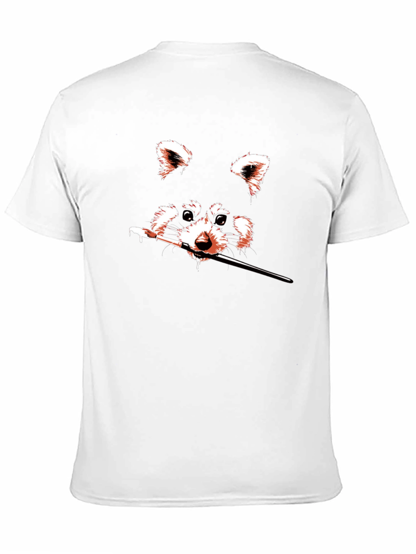Raccoon Artist Black T-Shirt - Unique Graphic Tee