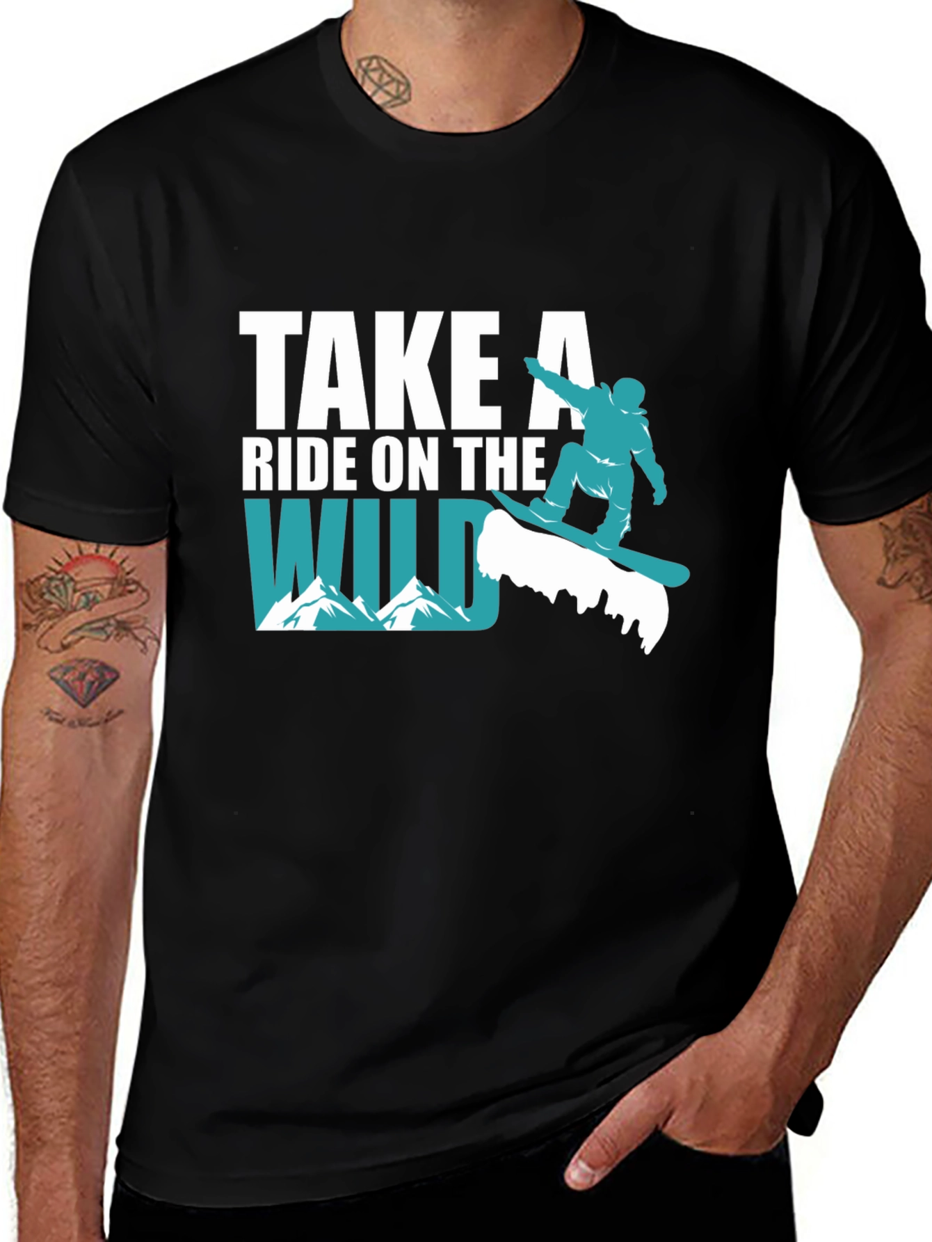 Wild Ride Snowboard T-Shirt - Adventurous Style