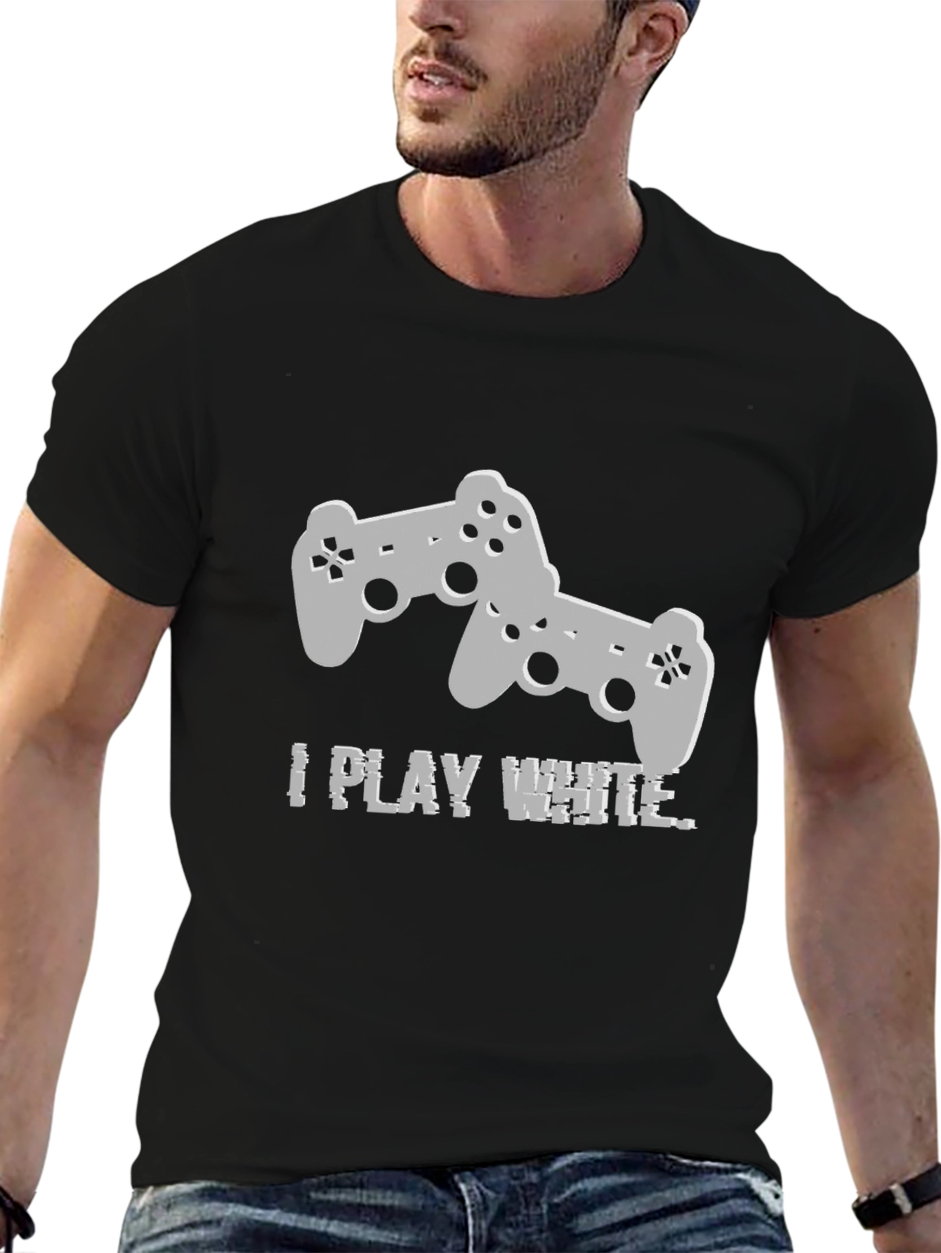 I Play White Gaming Controller Graphic Tee