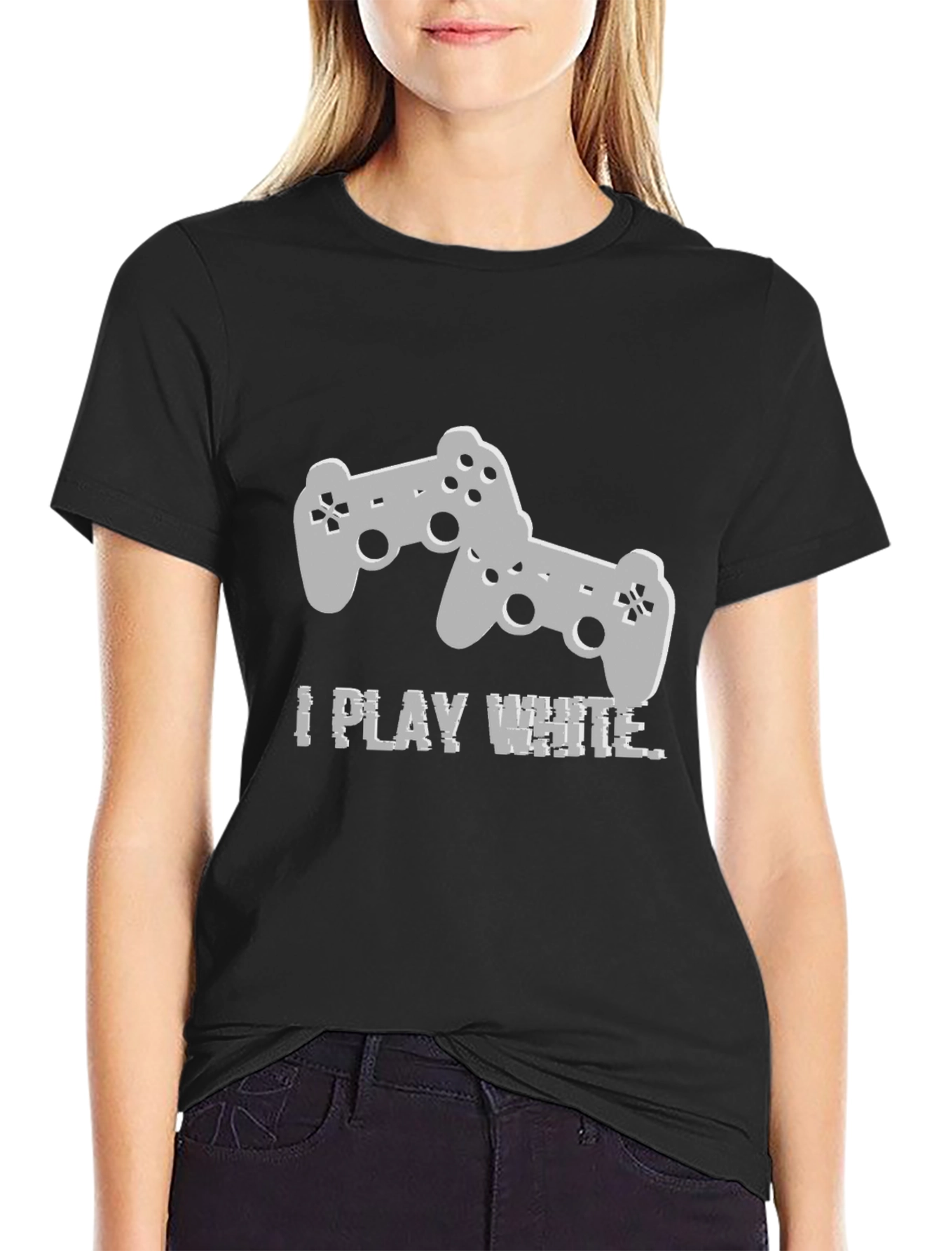 I Play White Gaming Controller Graphic Tee