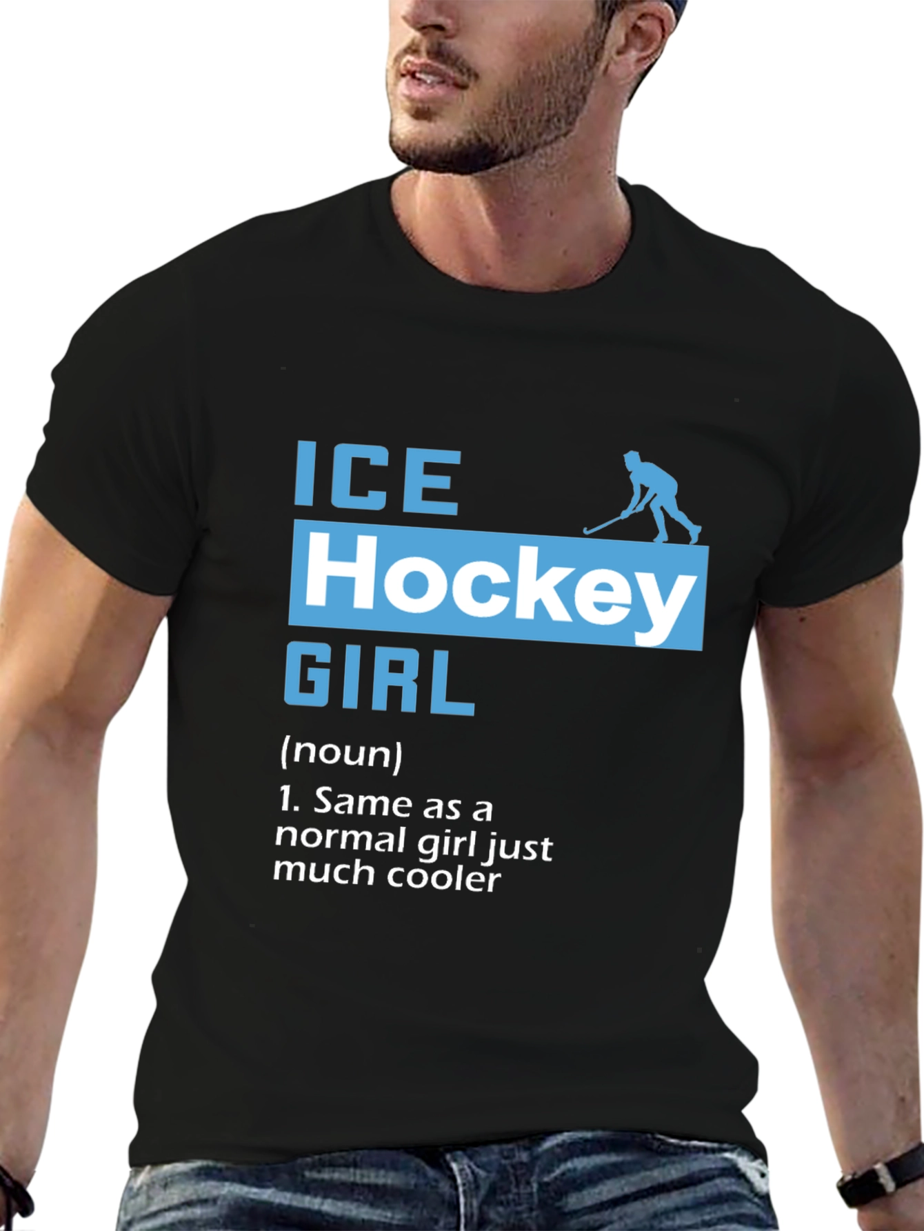 Ice Hockey Girl T-Shirt - Cool Hockey Player Tee