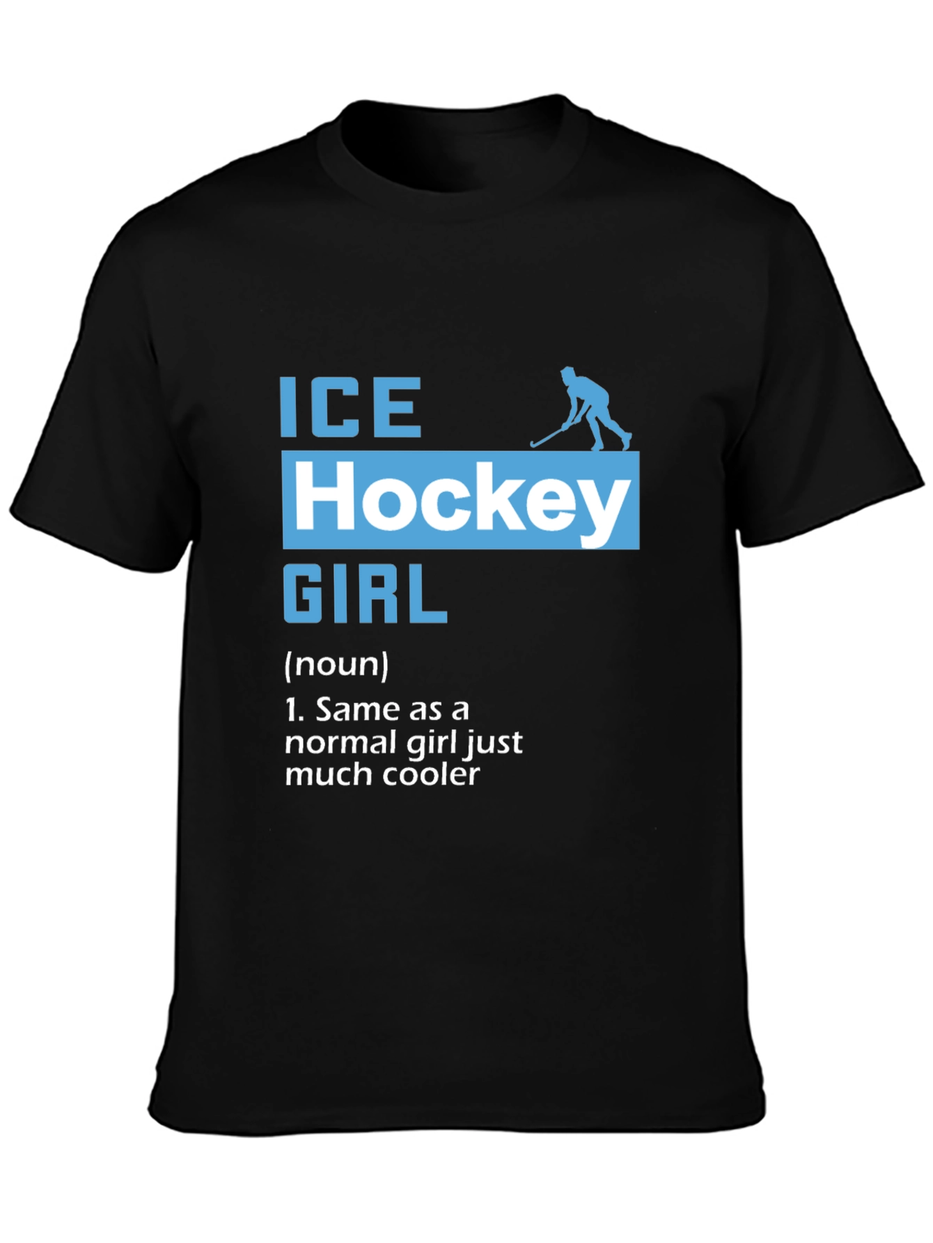 Ice Hockey Girl T-Shirt - Cool Hockey Player Tee