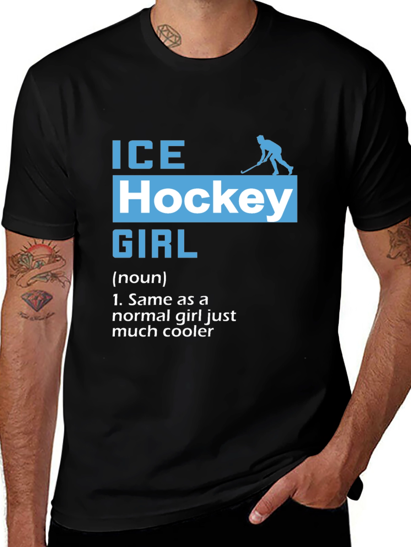 Ice Hockey Girl T-Shirt - Cool Hockey Player Tee