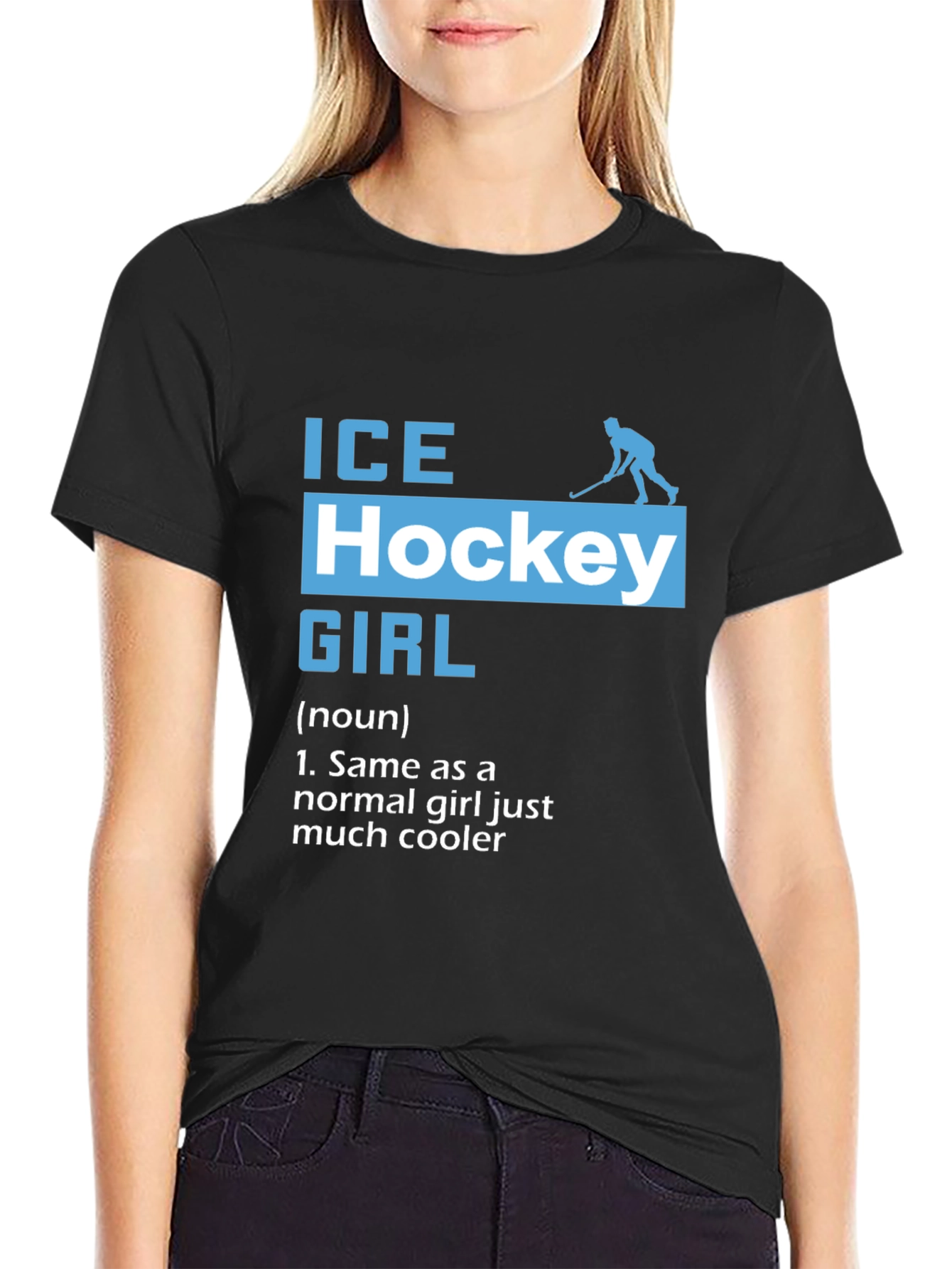 Ice Hockey Girl T-Shirt - Cool Hockey Player Tee