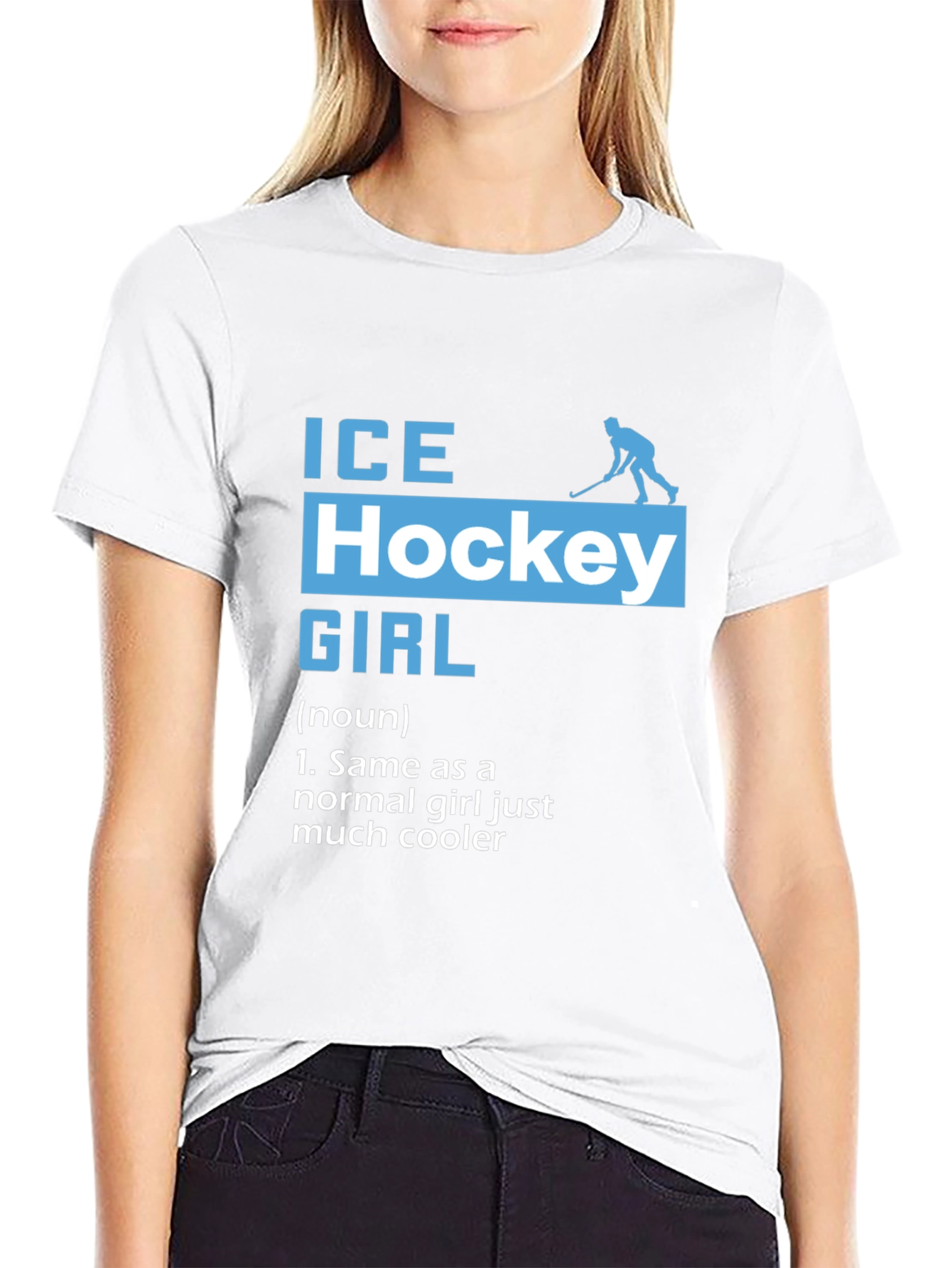 Ice Hockey Girl T-Shirt - Cool Hockey Player Tee