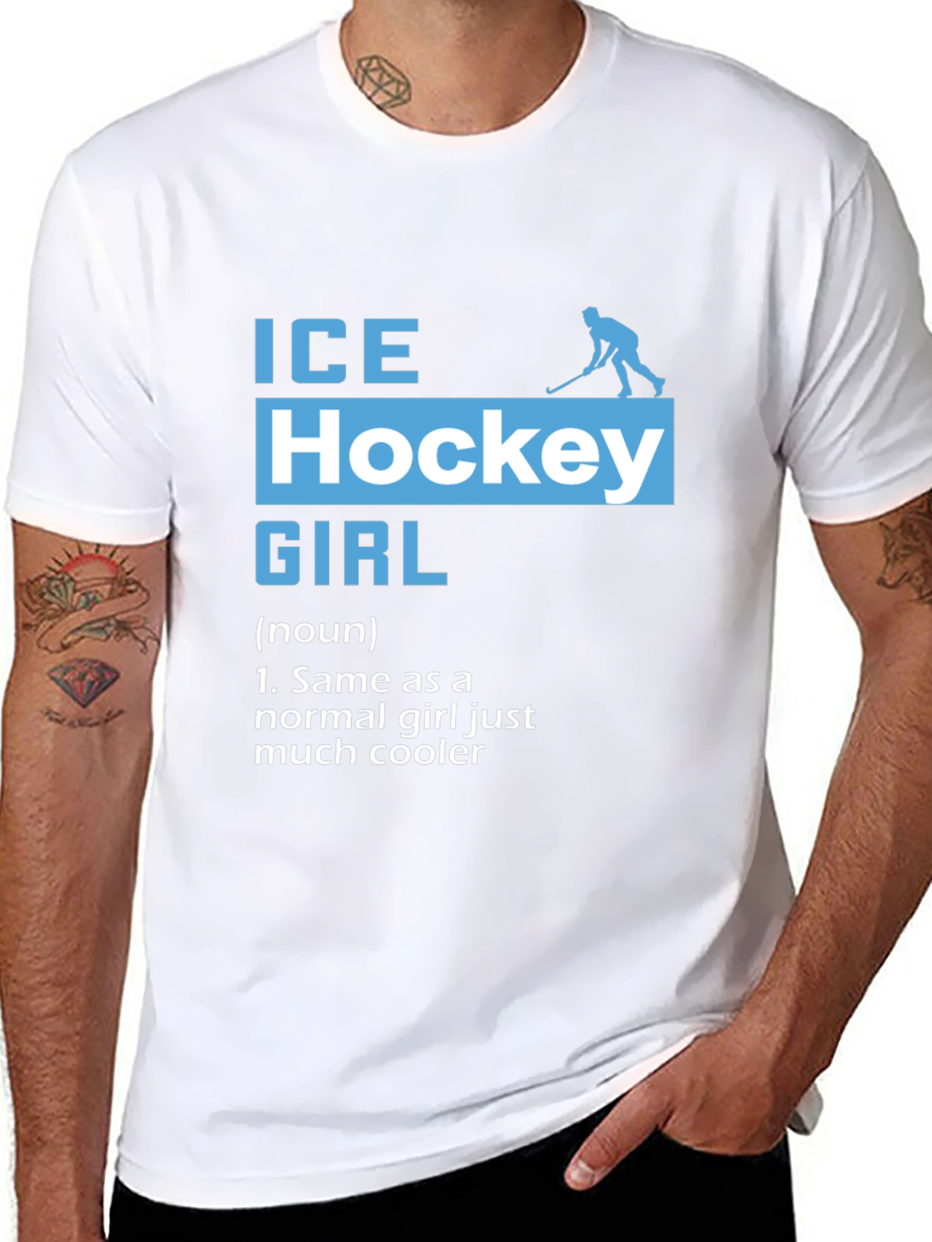 Ice Hockey Girl T-Shirt - Cool Hockey Player Tee