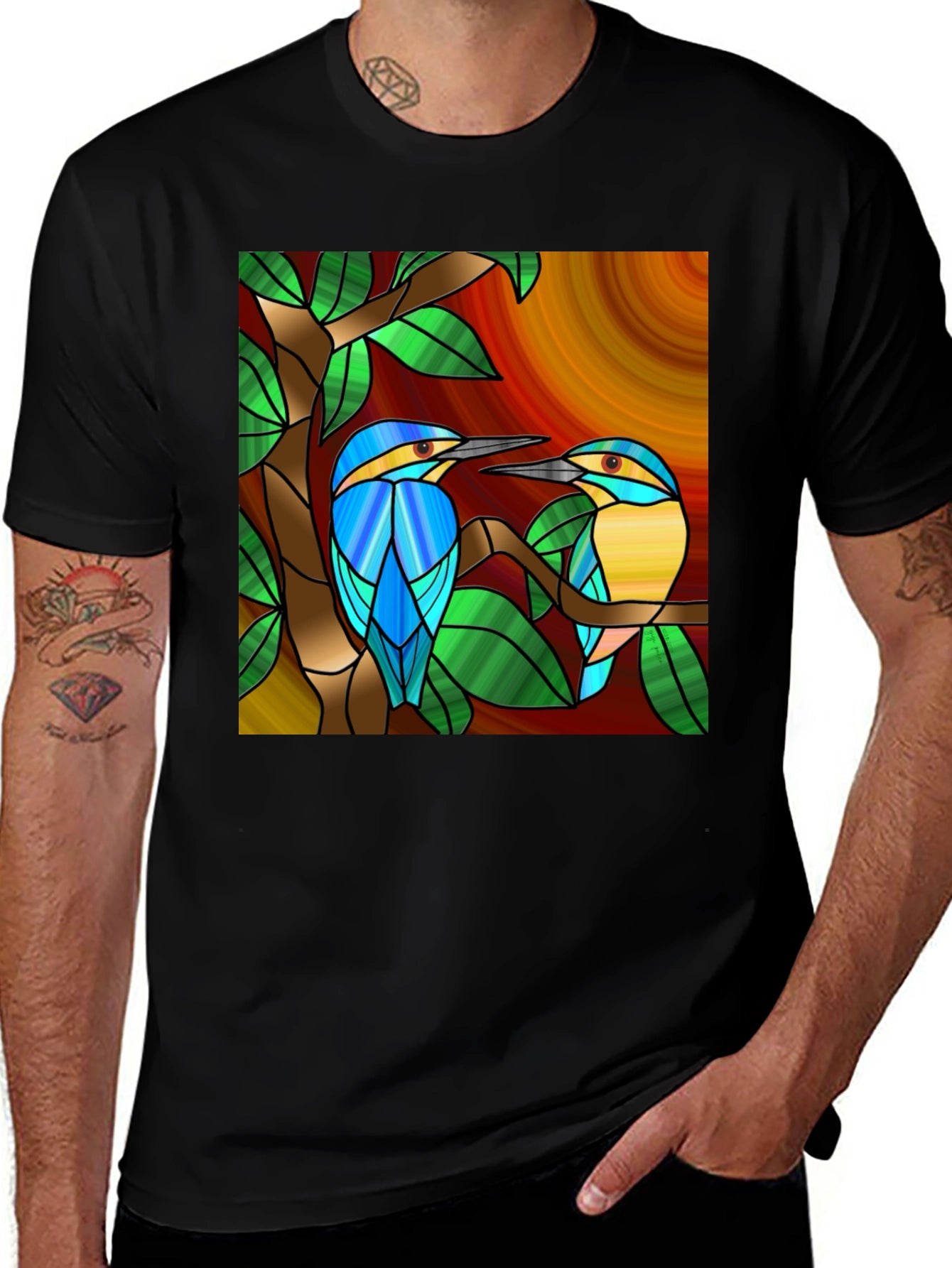 Stained Glass Bird T-Shirt