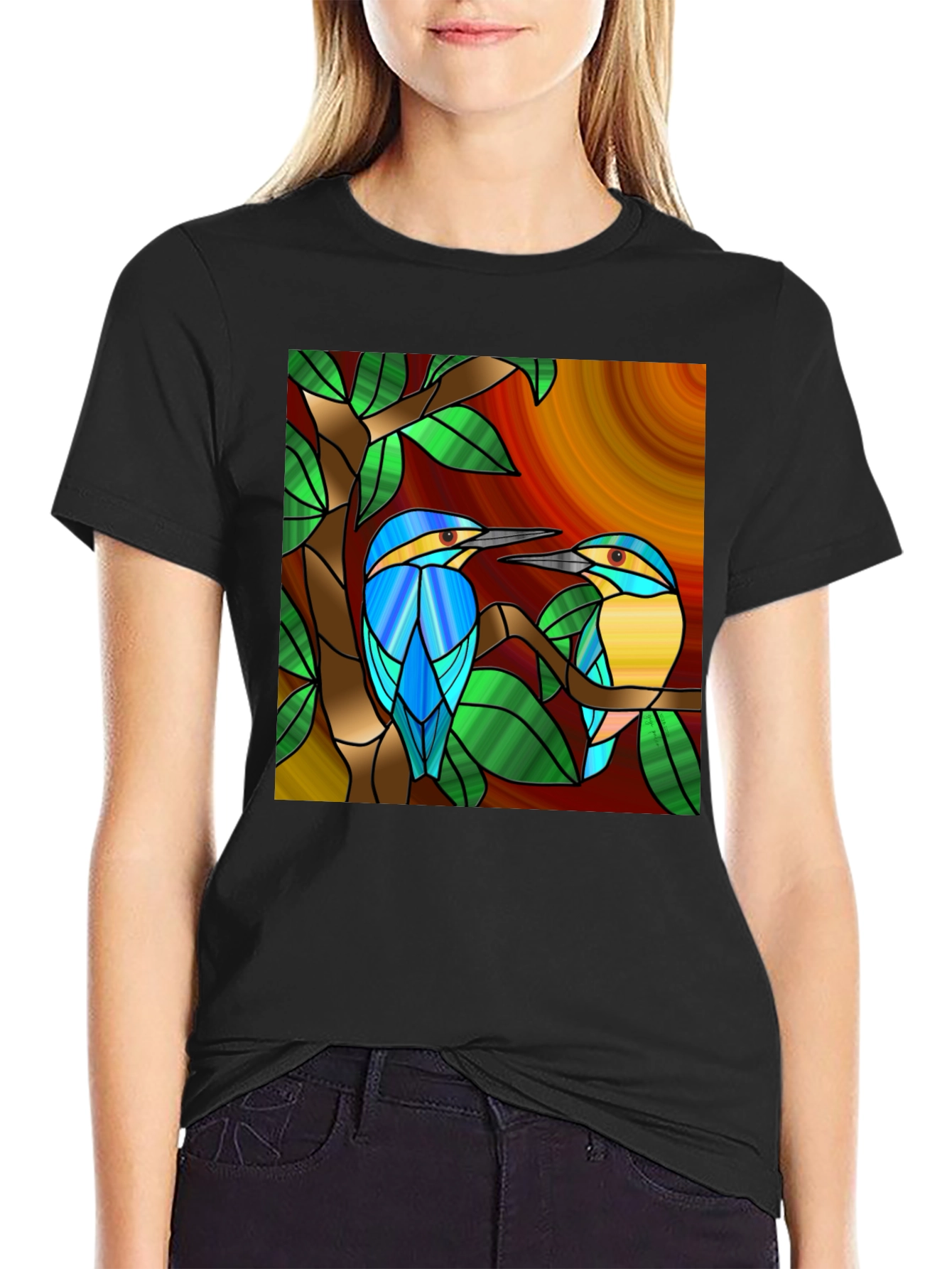 Stained Glass Bird T-Shirt