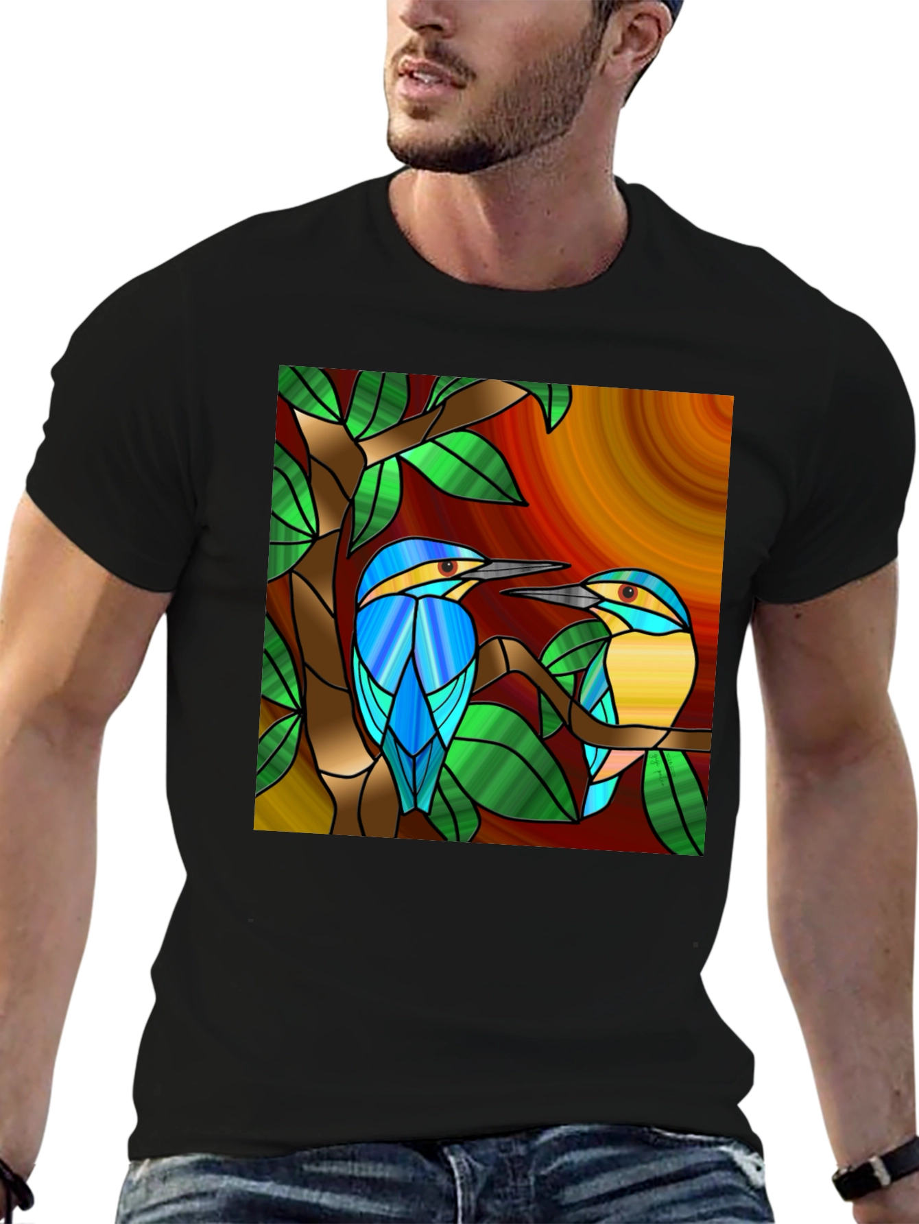 Stained Glass Bird T-Shirt