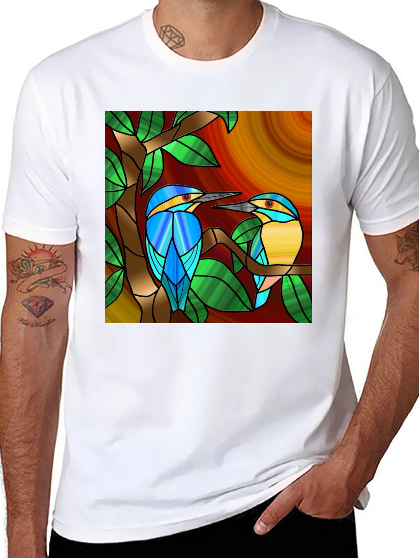 Stained Glass Bird T-Shirt