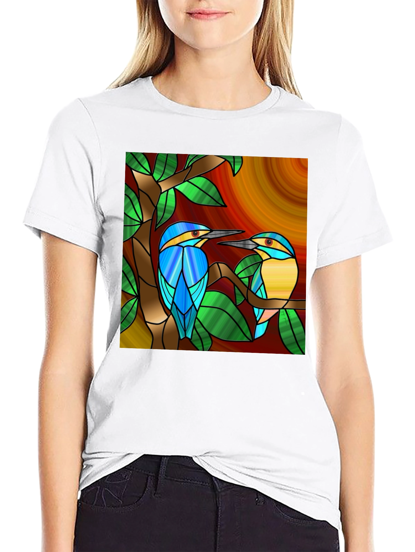 Stained Glass Bird T-Shirt