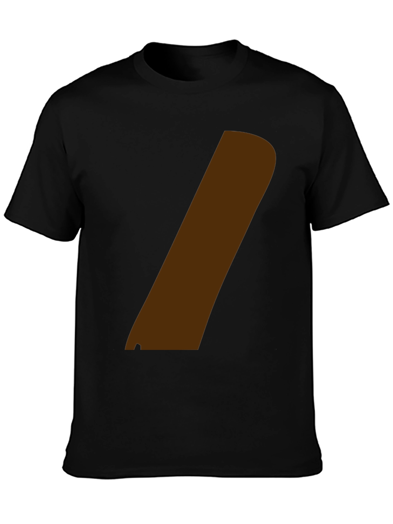 Modern Graphic Tee - Black with Brown Stripe