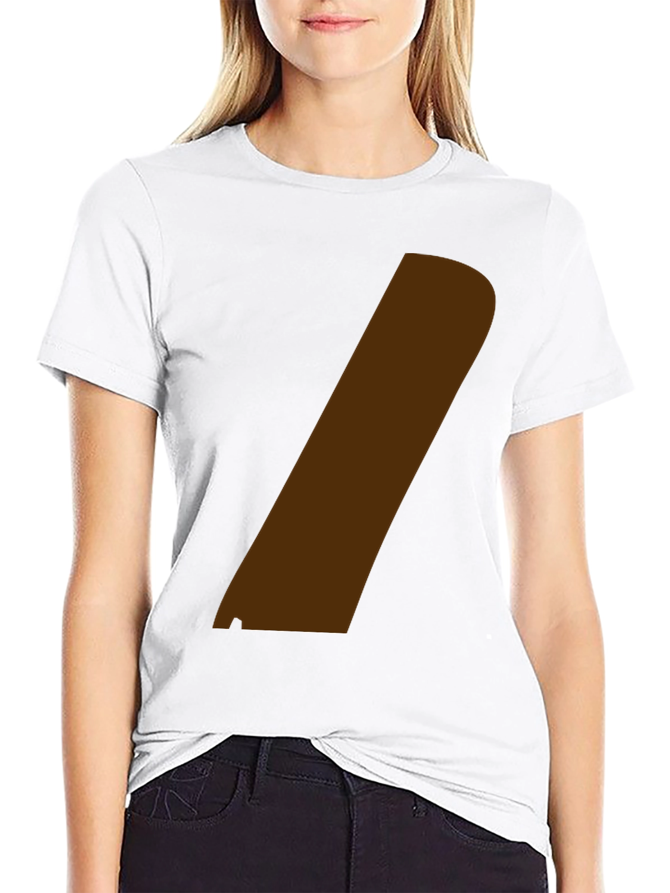 Modern Graphic Tee - Black with Brown Stripe