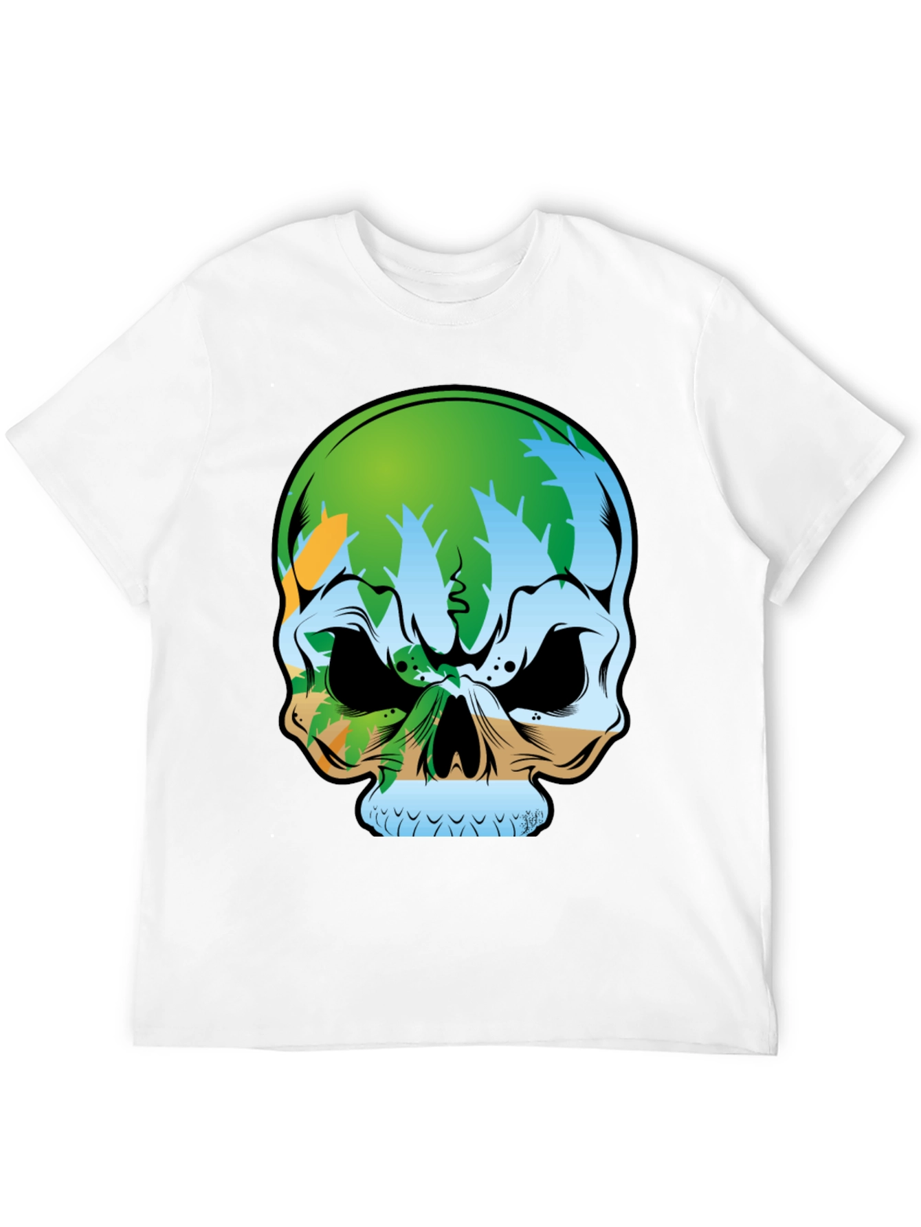 Tropical Skull Graphic Tee - Island Vibes
