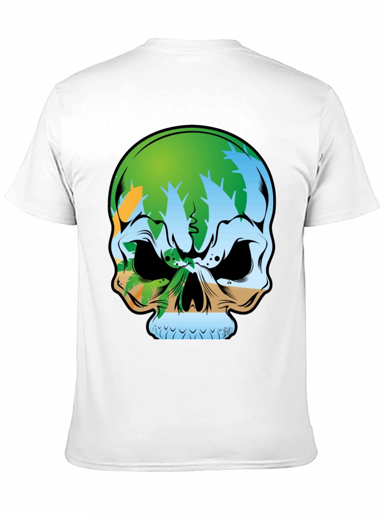 Tropical Skull Graphic Tee - Island Vibes
