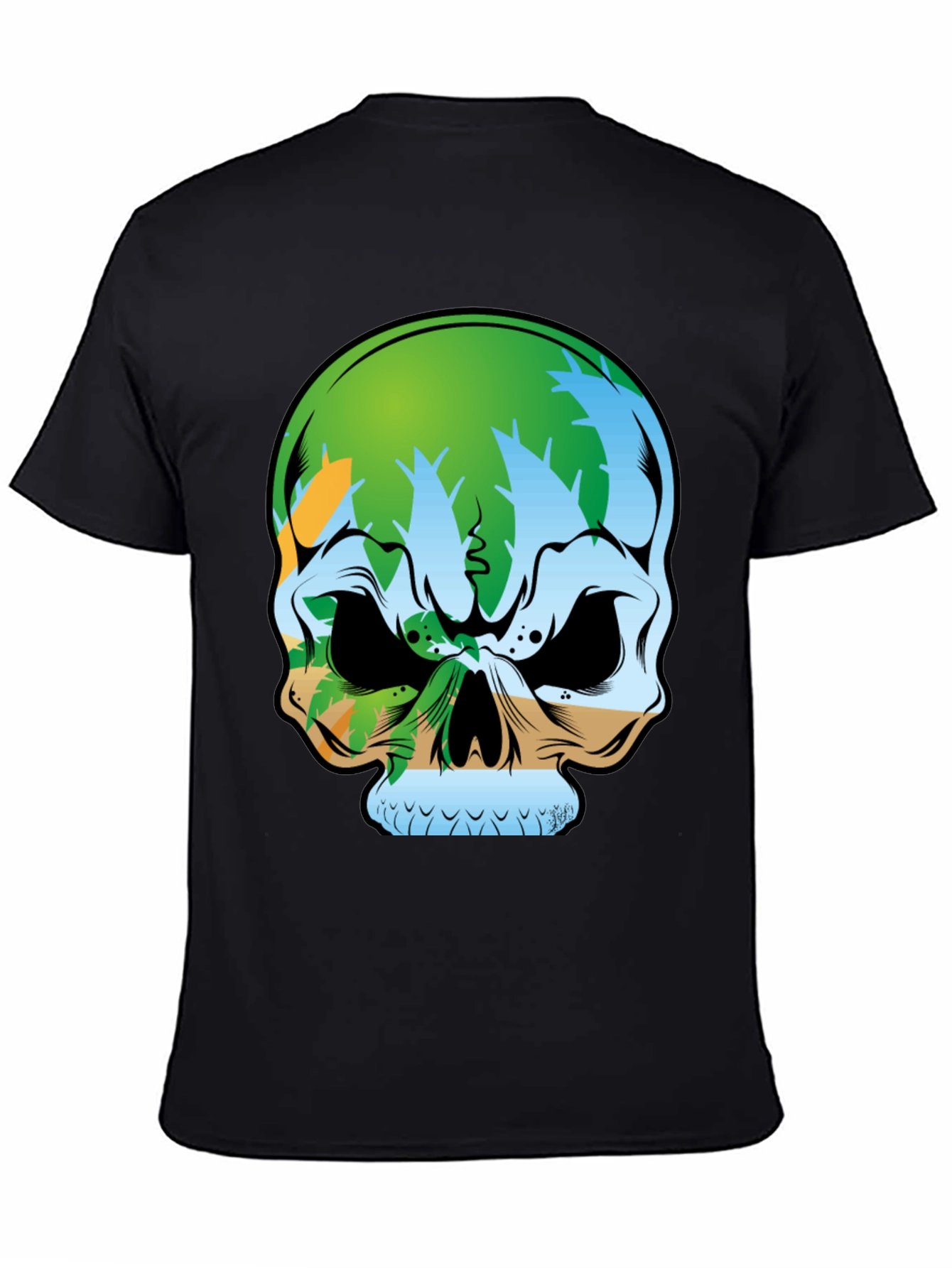 Tropical Skull Graphic Tee - Island Vibes