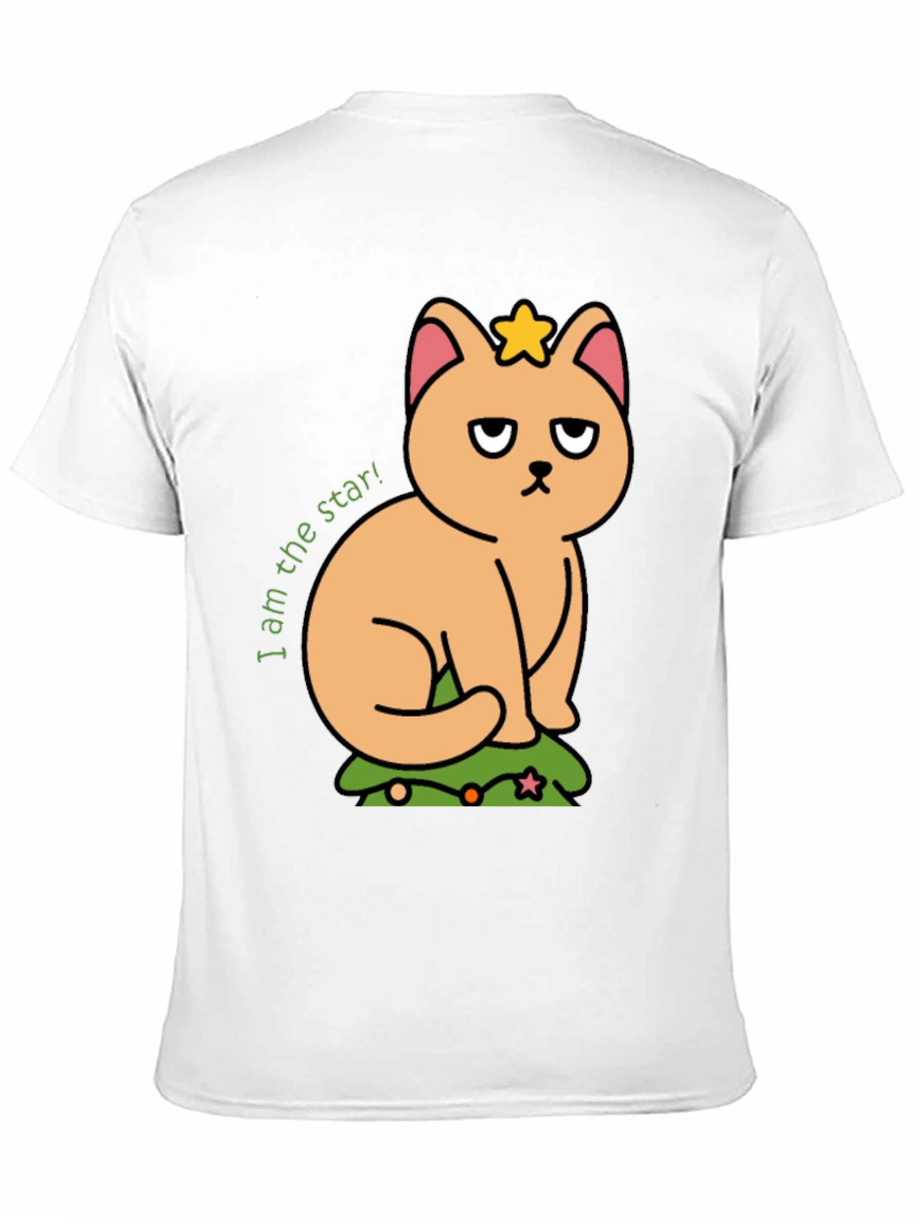 Grumpy Cat Star T-Shirt - Unisex Black Tee