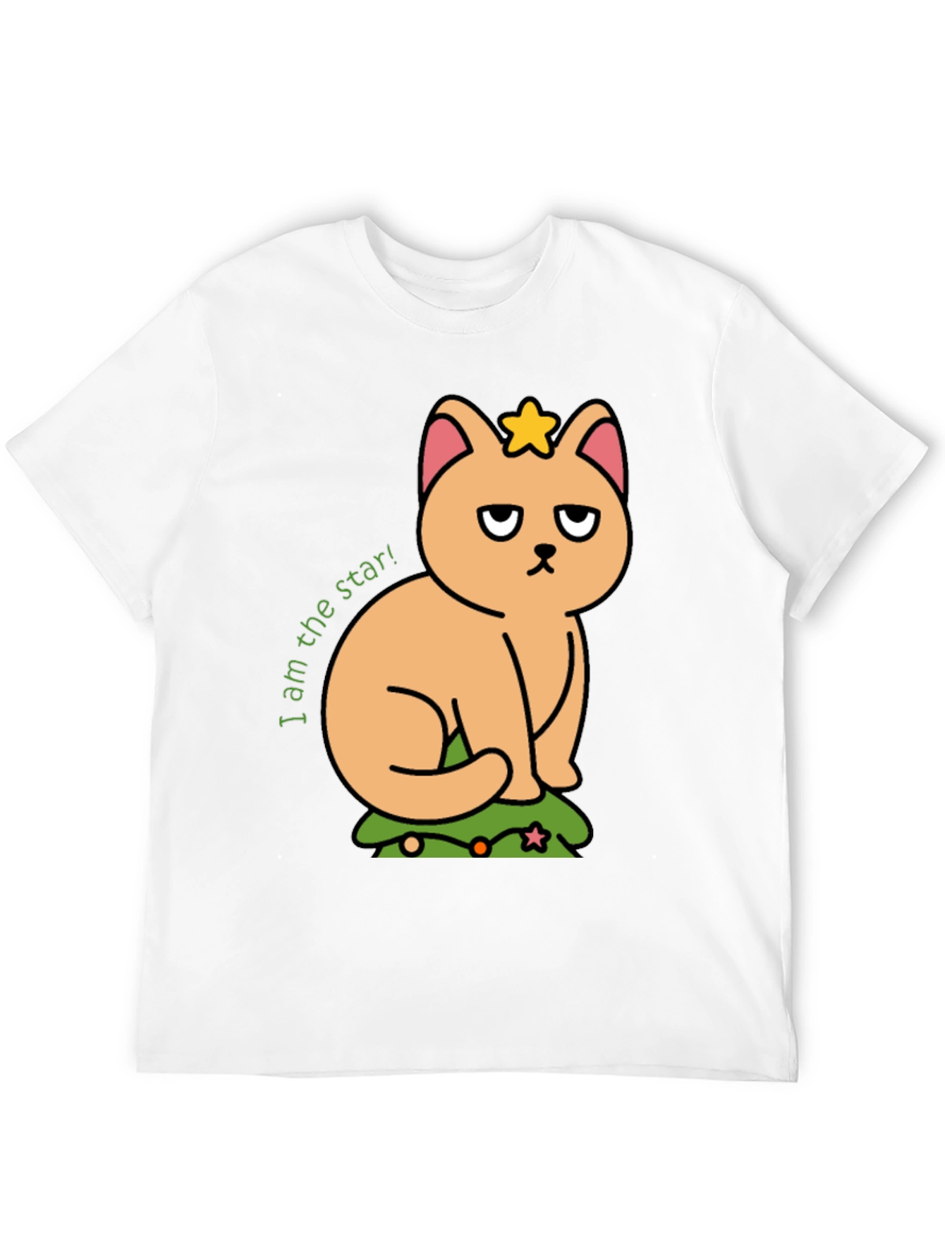 Grumpy Cat Star T-Shirt - Unisex Black Tee
