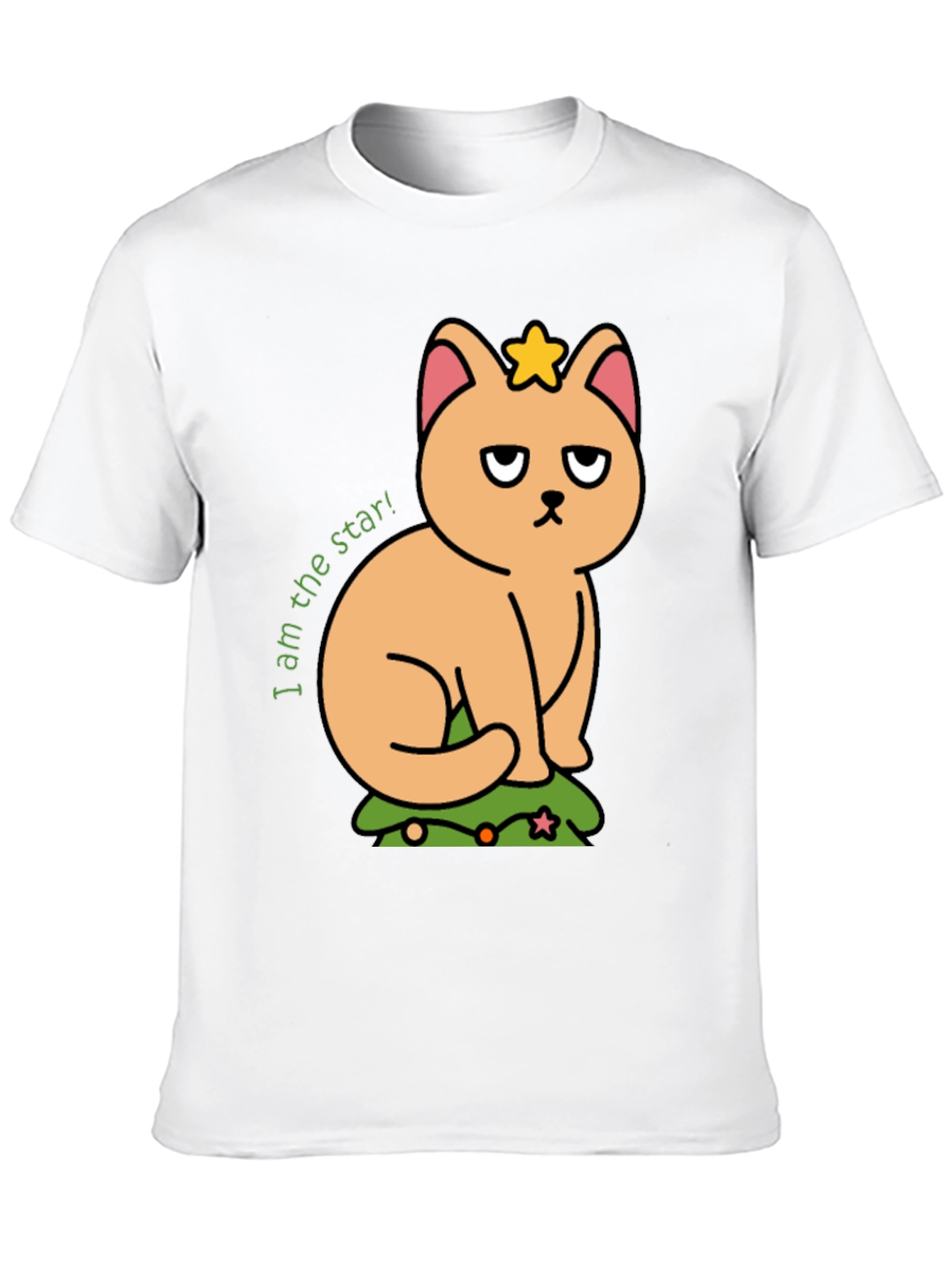 Grumpy Cat Star T-Shirt - Unisex Black Tee