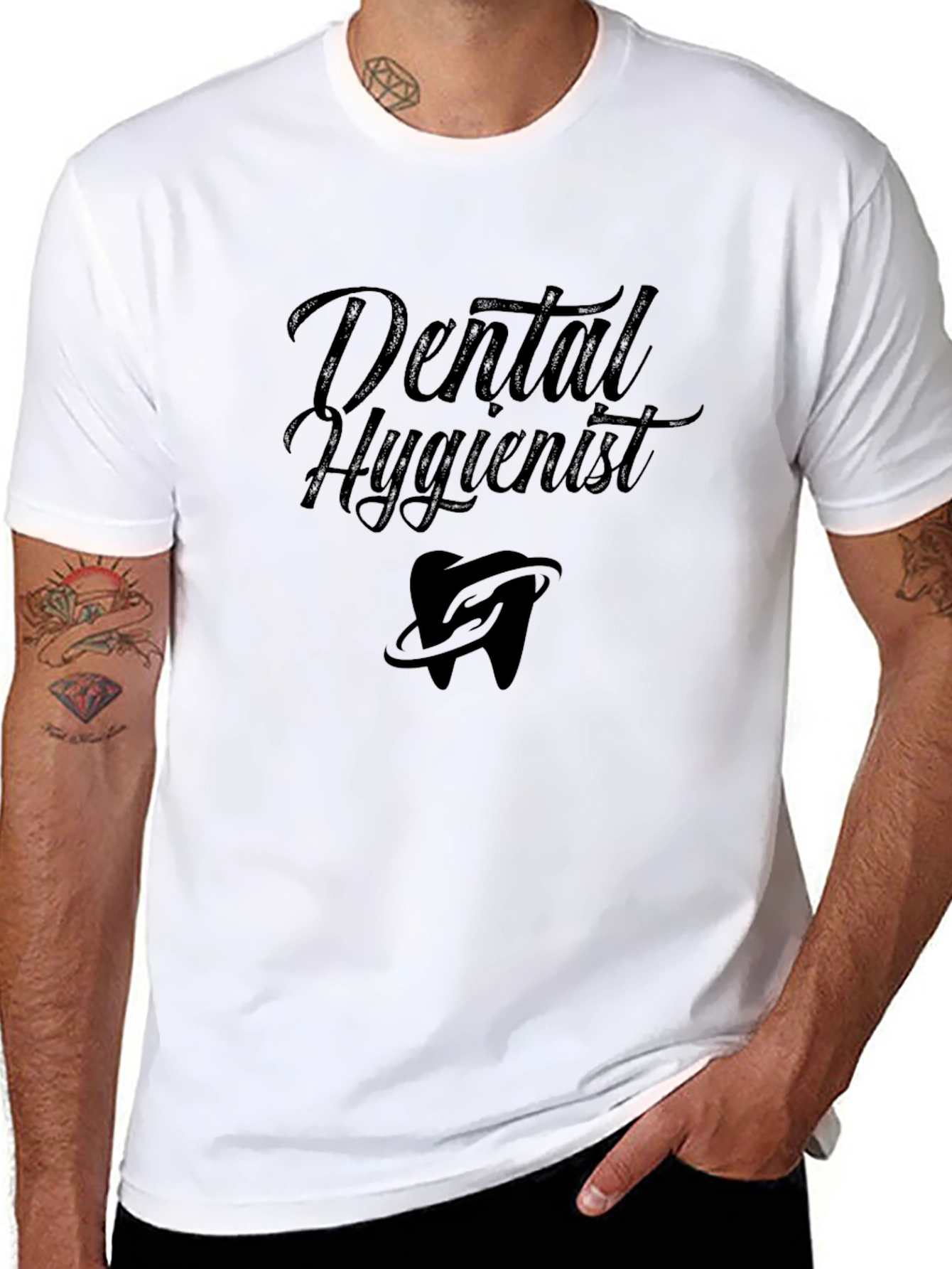 Dental Hygienist Graphic T-Shirt - Black Cotton Tee