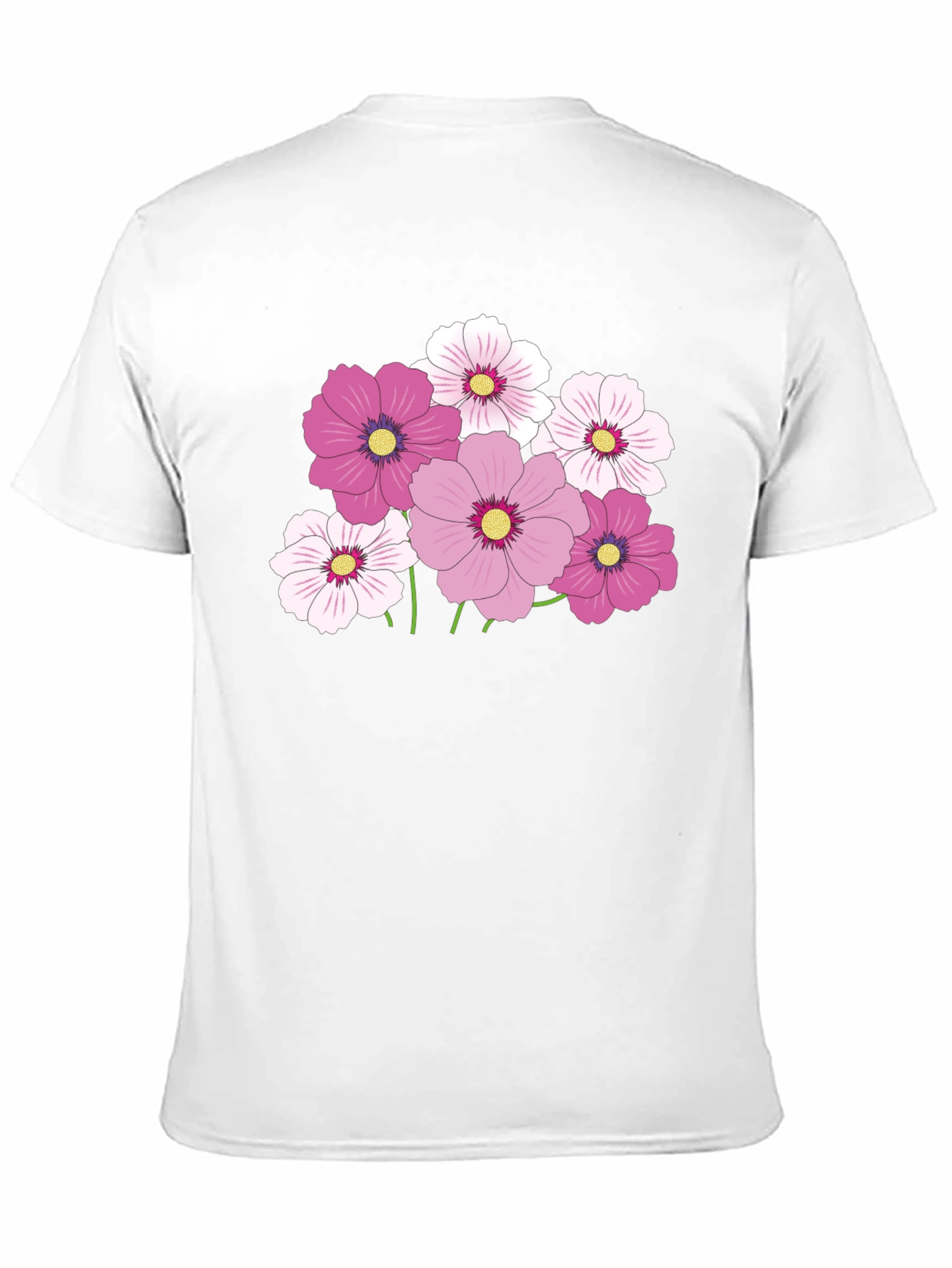 Floral Print Tee - Black