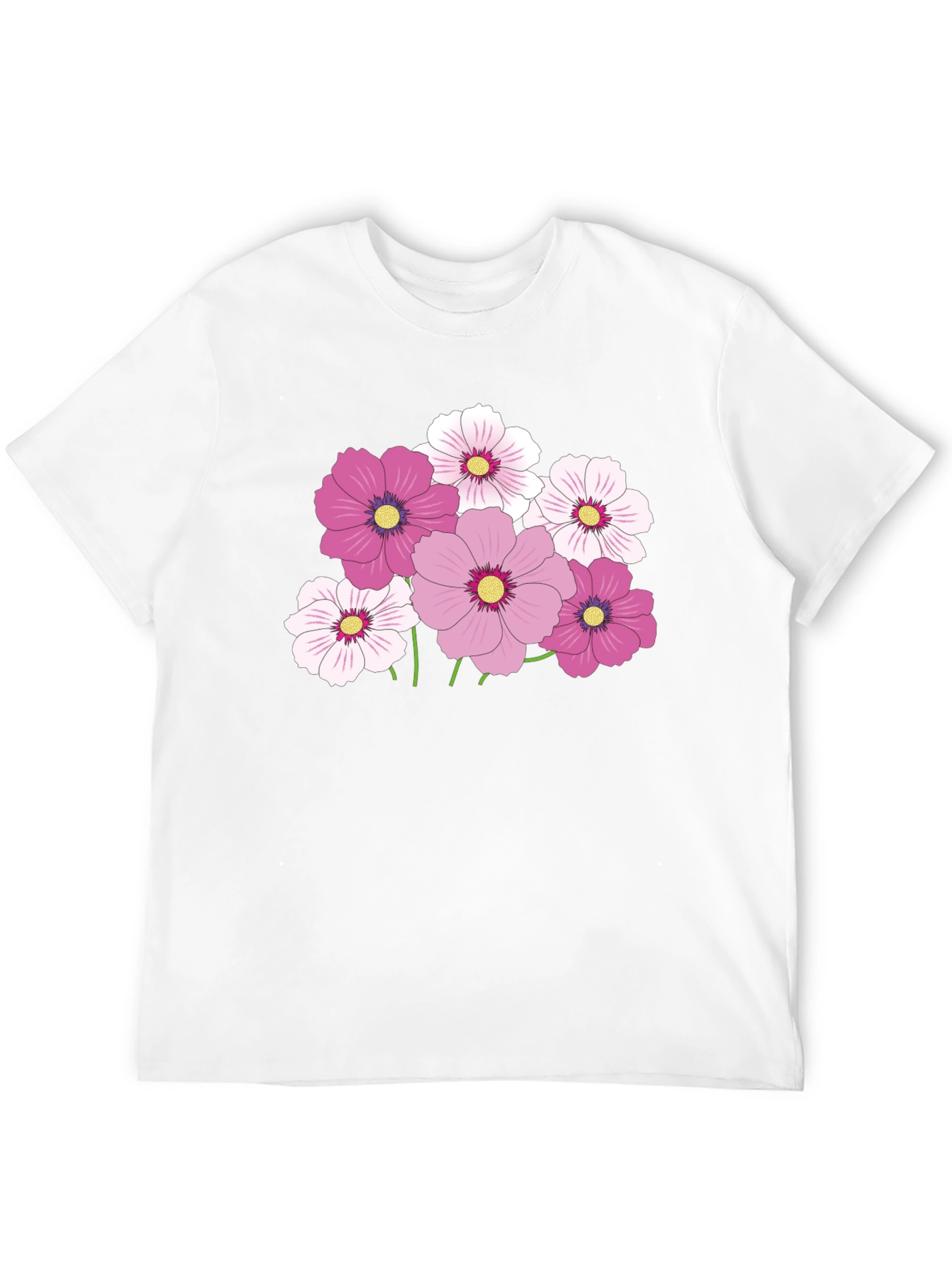 Floral Print Tee - Black