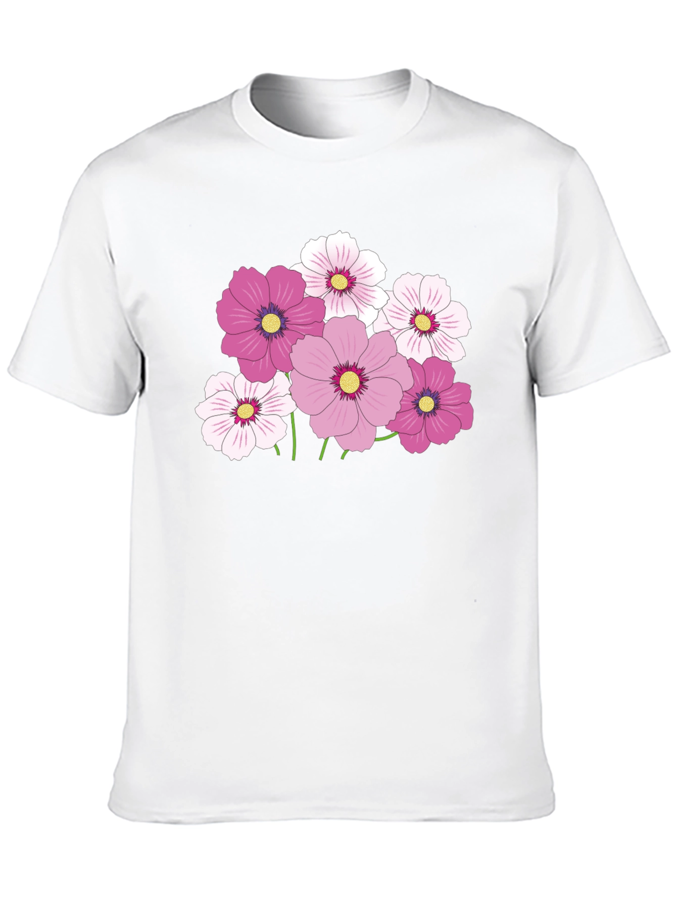 Floral Print Tee - Black