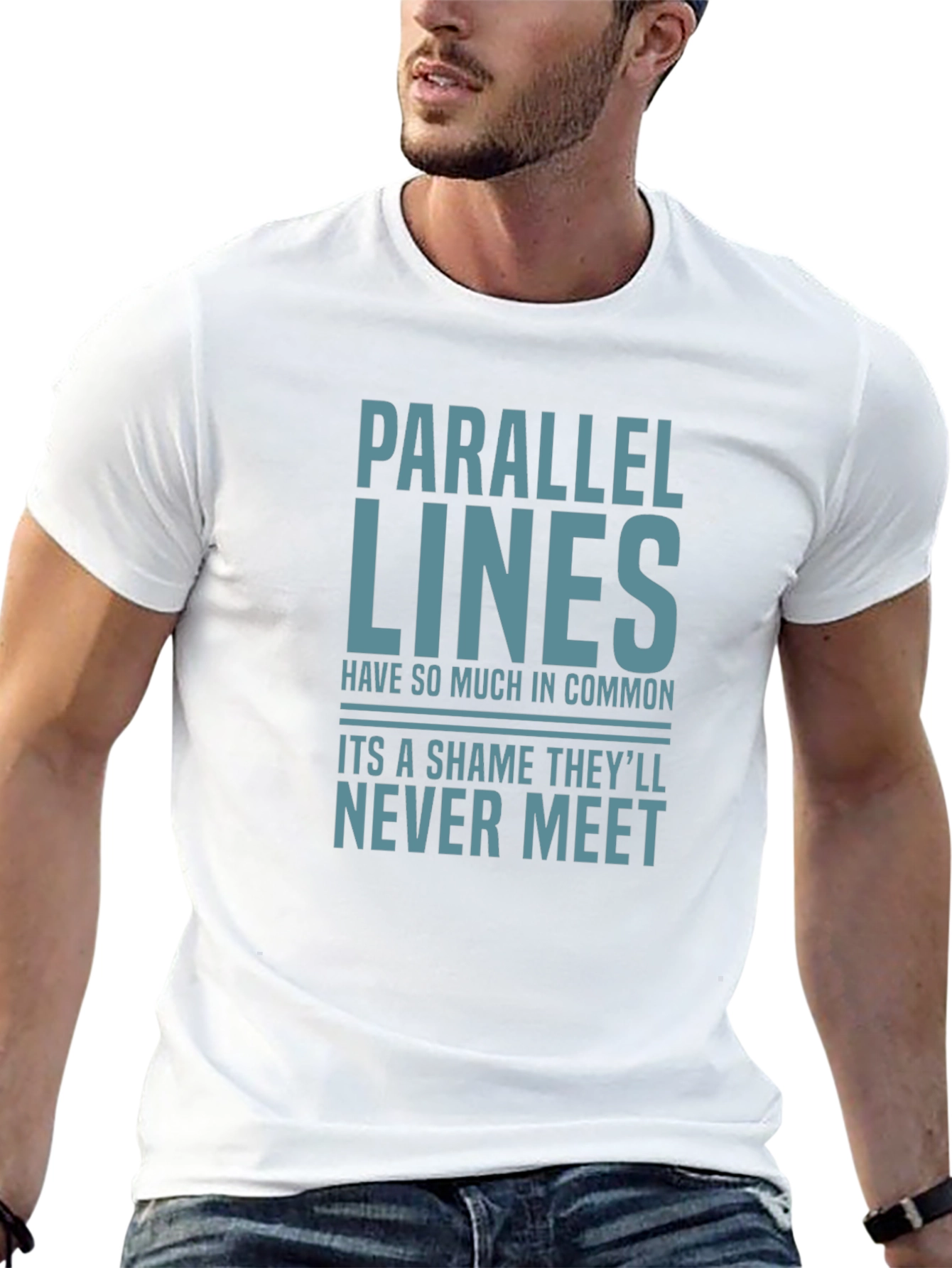 Parallel Lines Funny Graphic T-Shirt