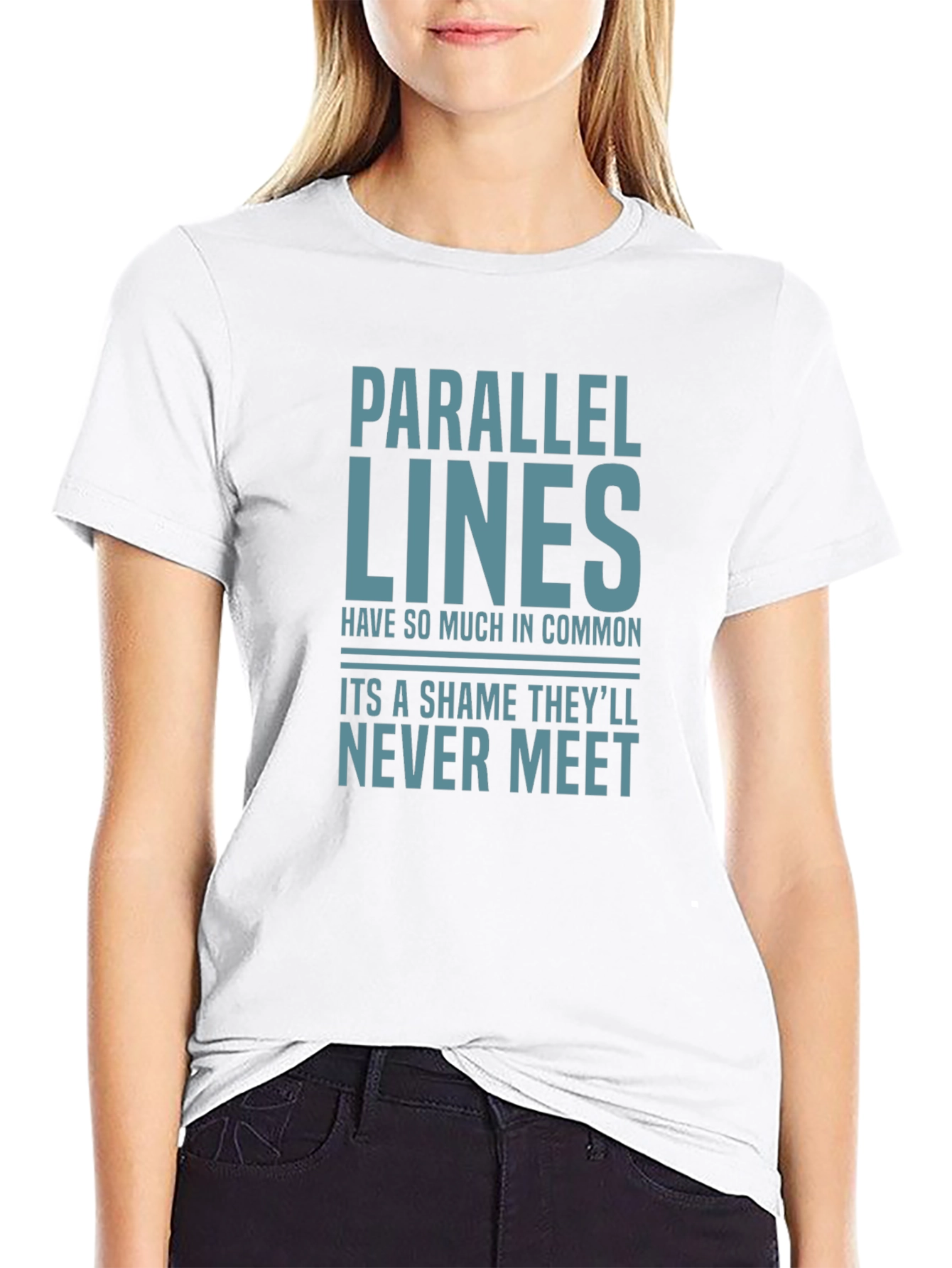 Parallel Lines Funny Graphic T-Shirt