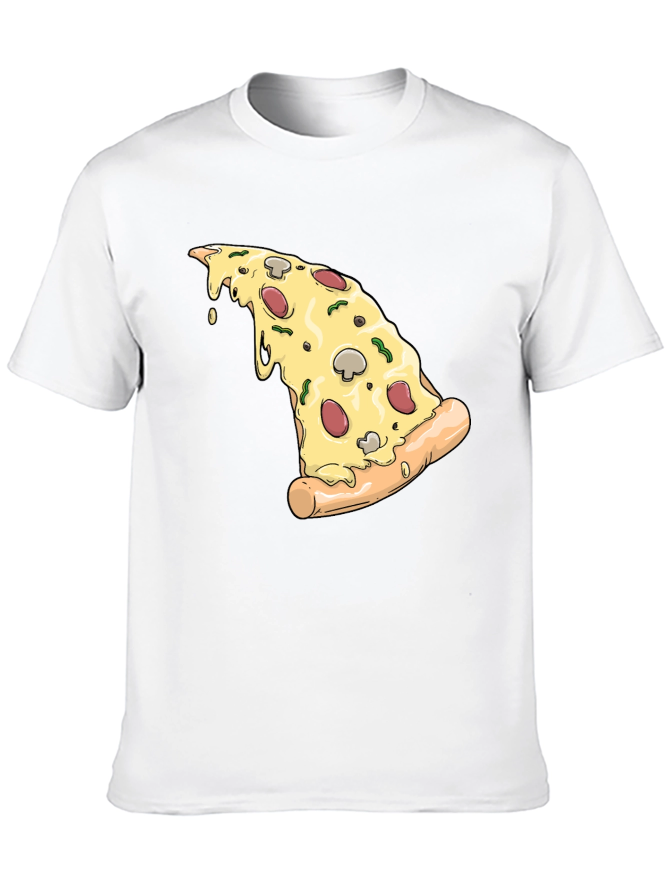 Pizza Slice Graphic T-Shirt - Black