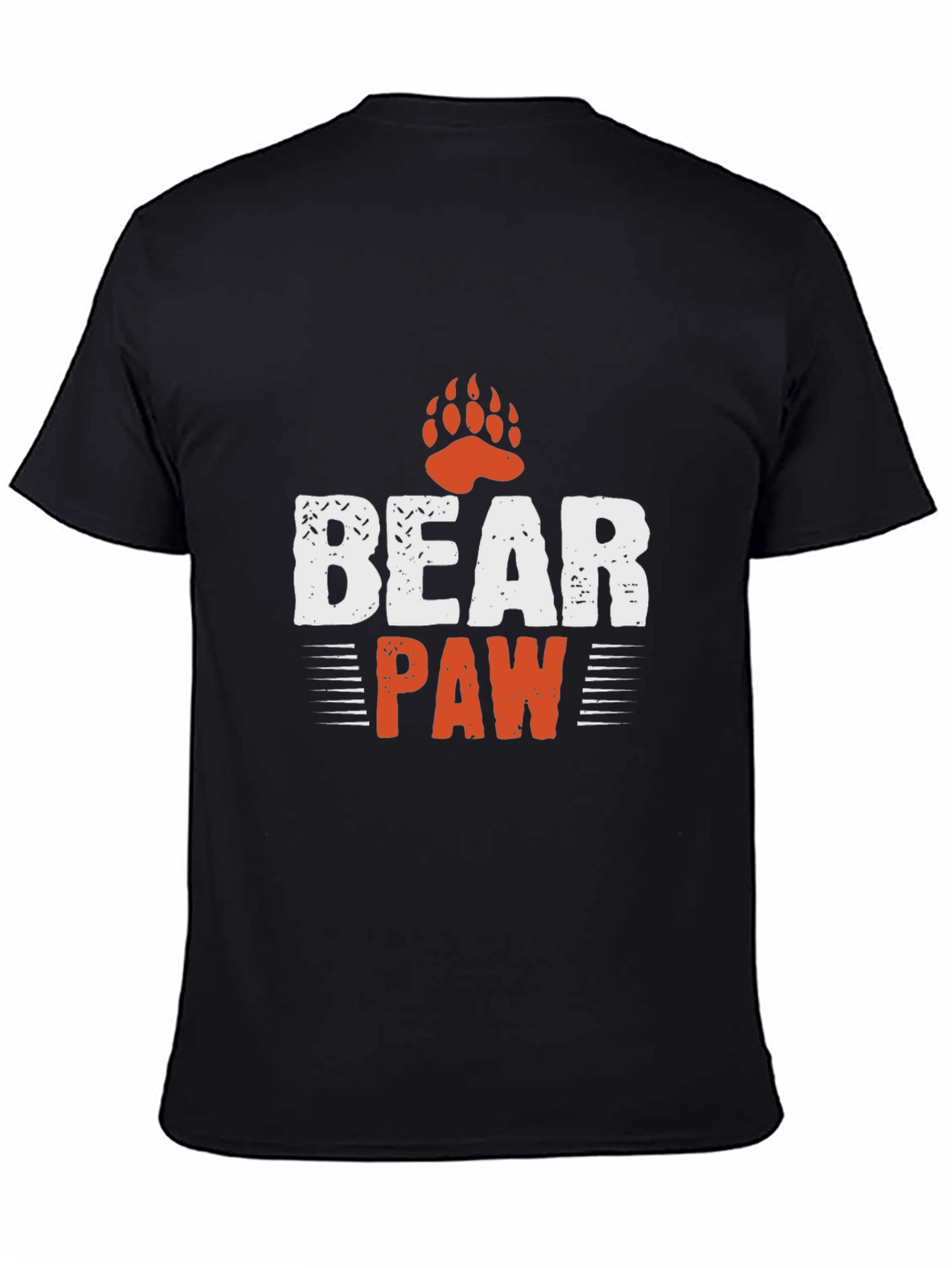 Bear Paw Graphic T-Shirt - Black