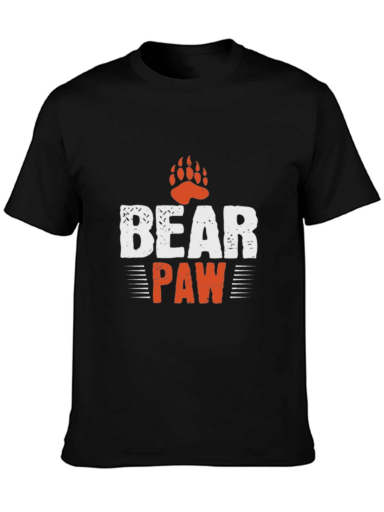 Bear Paw Graphic T-Shirt - Black