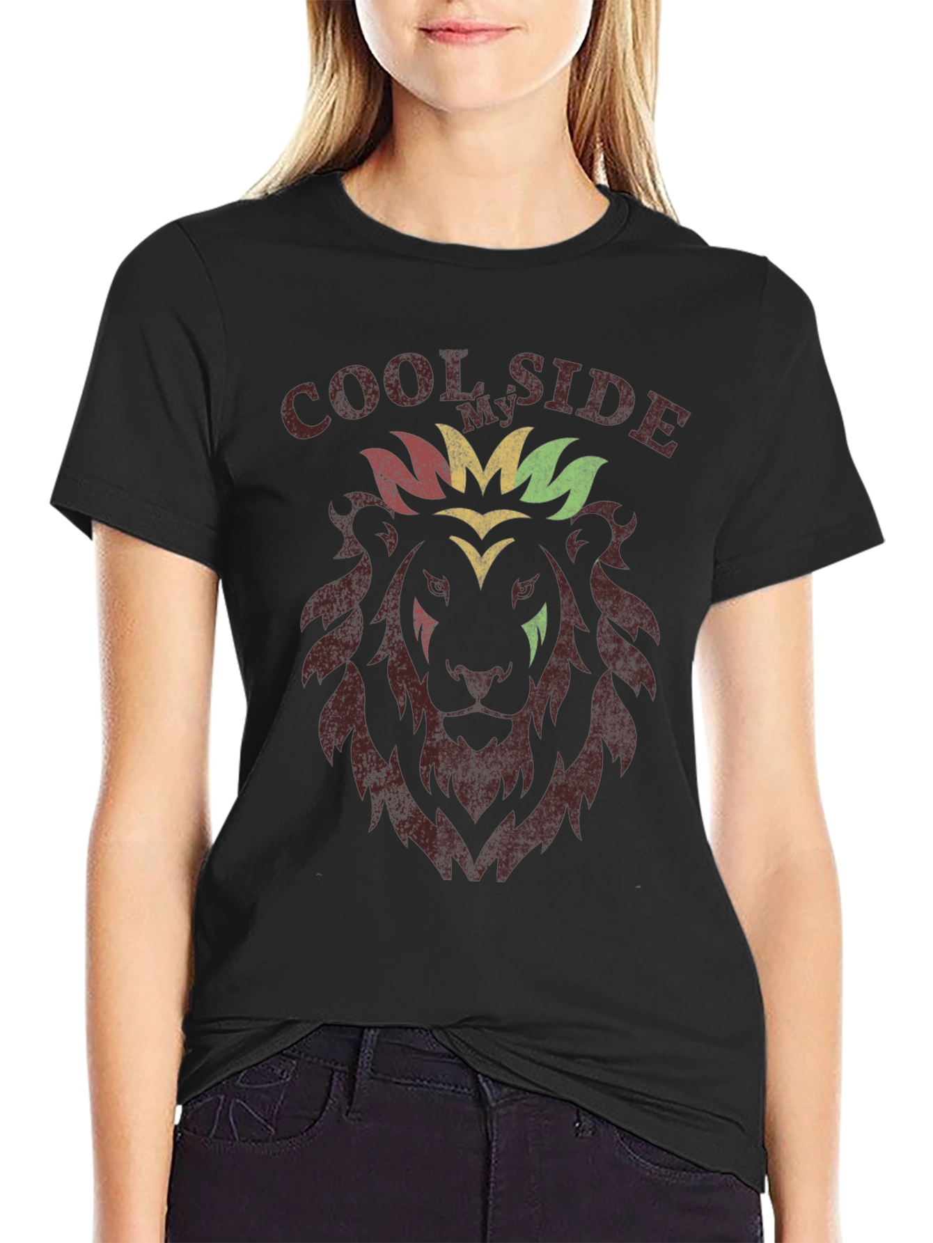Cool Side Lion Graphic Tee - Reggae Inspired T-Shirt