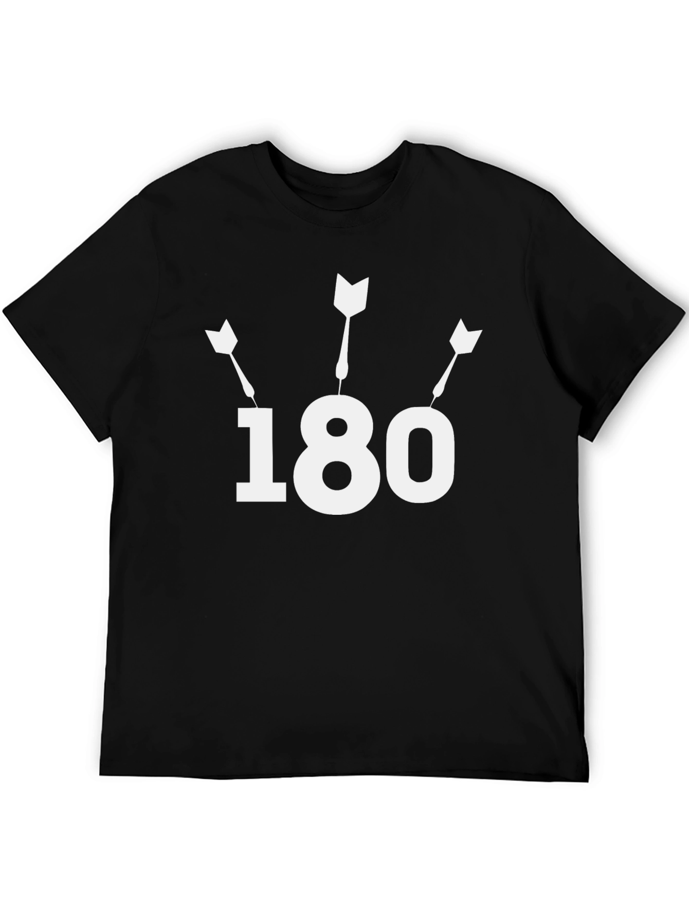 Darts 180 T-Shirt - Black Casual Tee