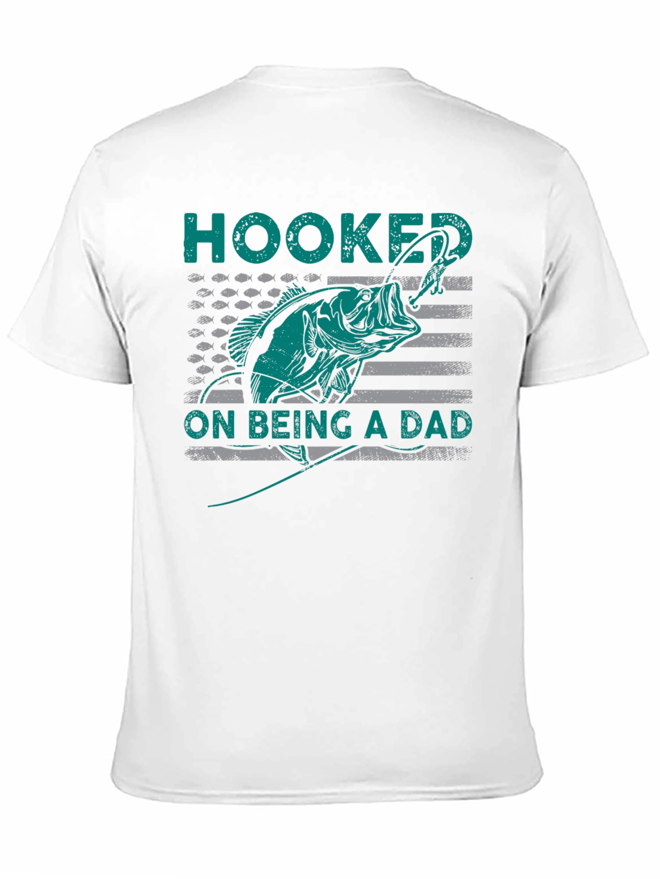 Hooked on Being a Dad Fishing T-Shirt