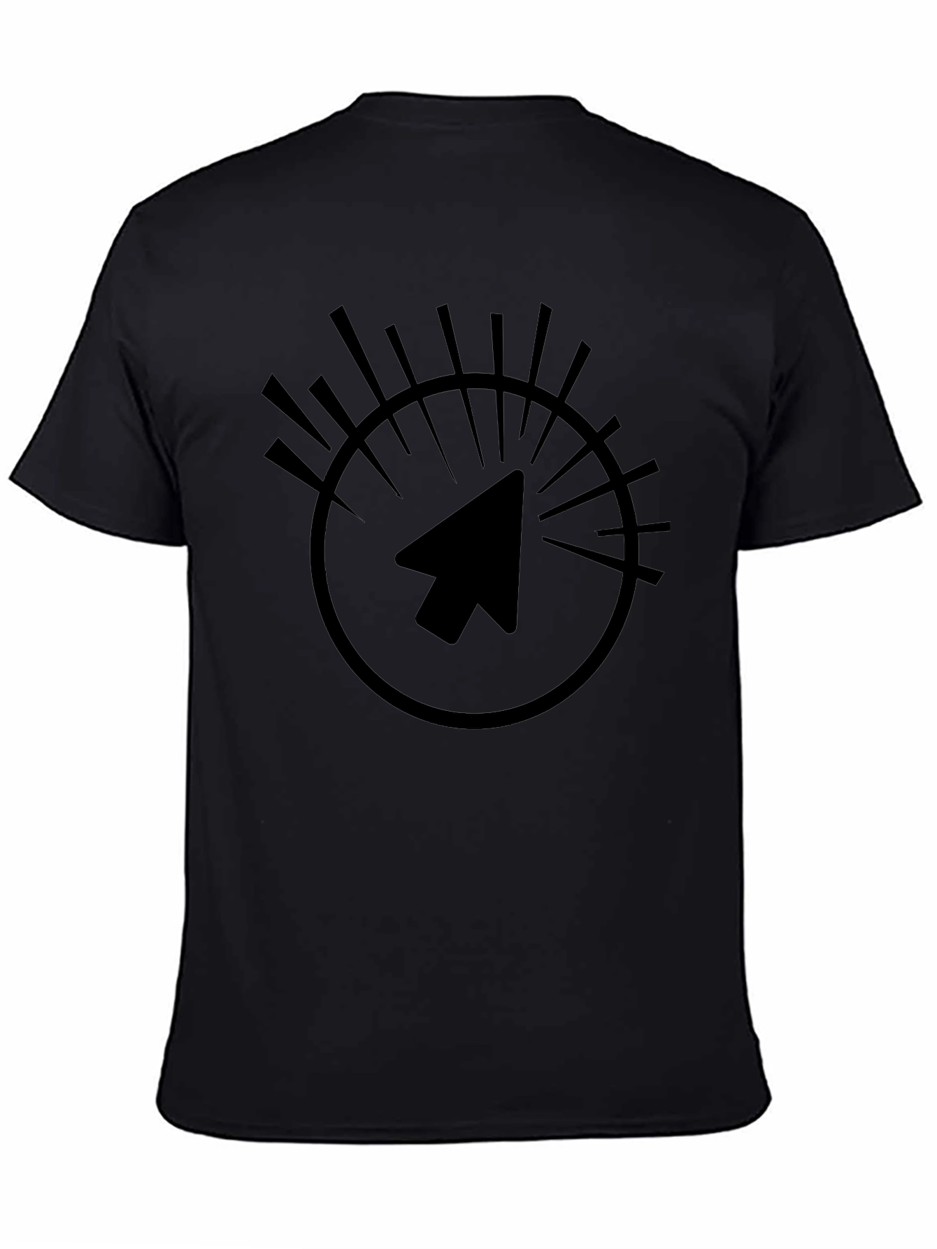 Pointer Graphic Print Black T-Shirt
