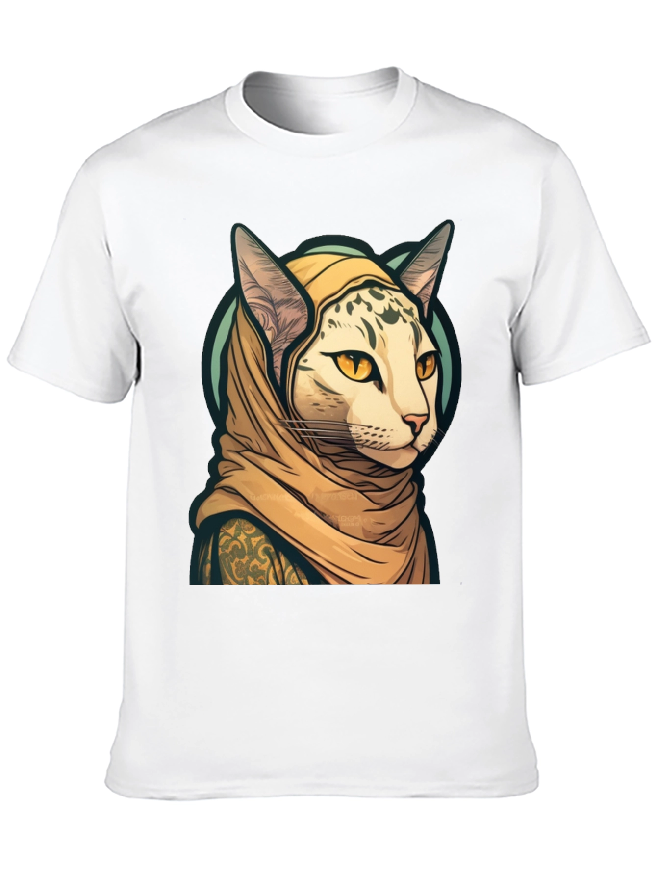 Cat in Headscarf T-Shirt - Unique Graphic Tee