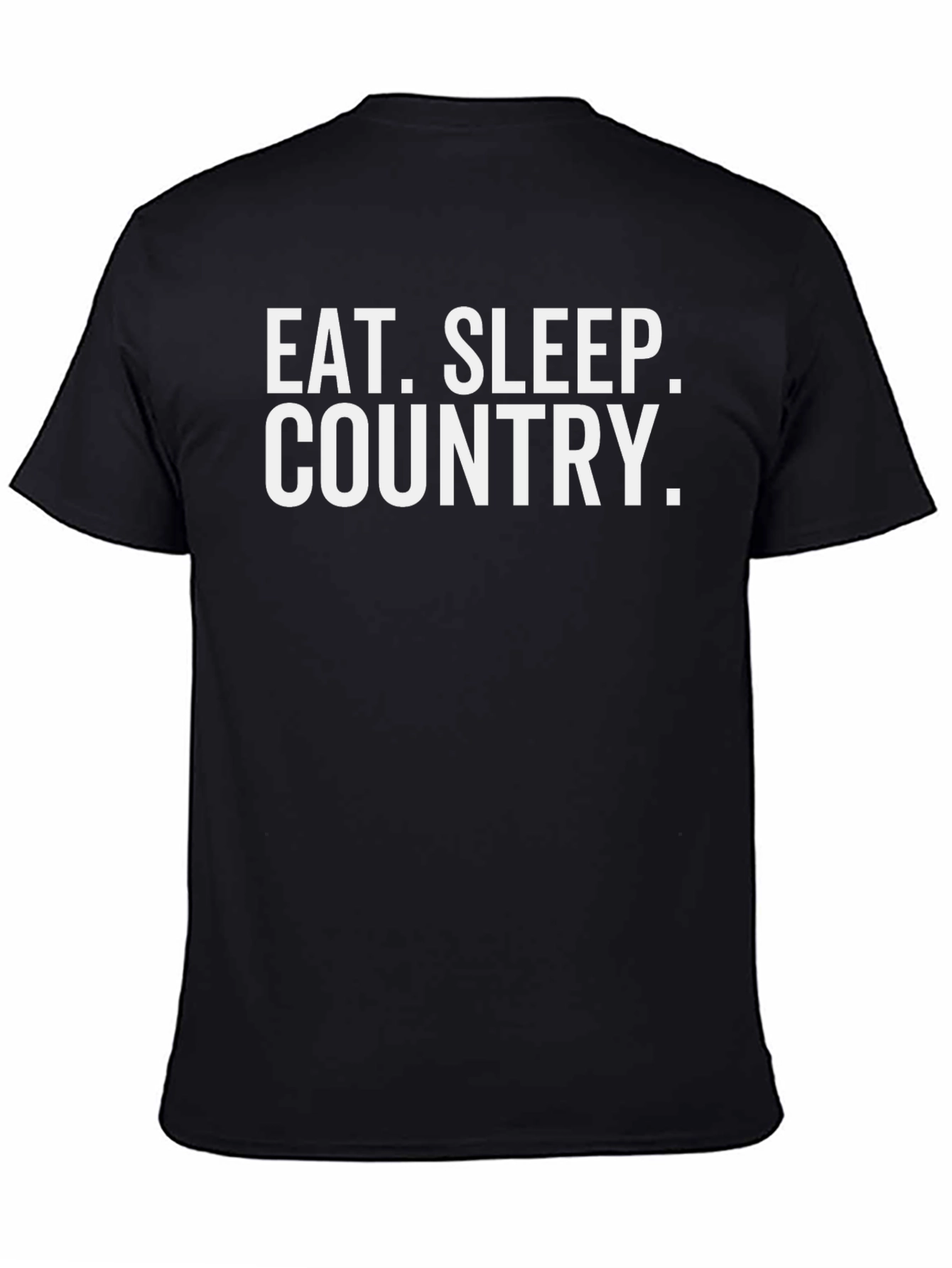 Eat. Sleep. Country. Black Graphic Tee
