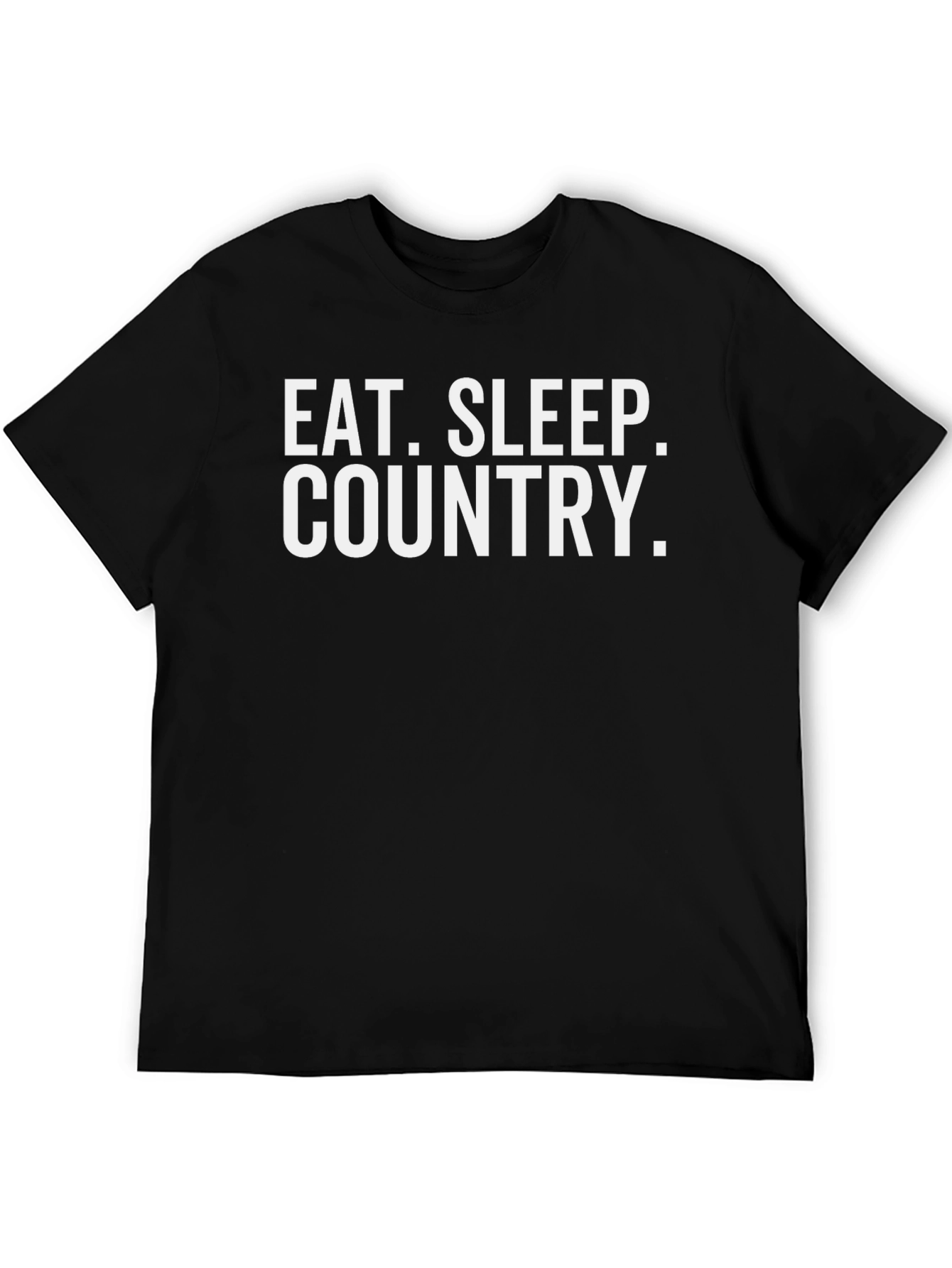 Eat. Sleep. Country. Black Graphic Tee