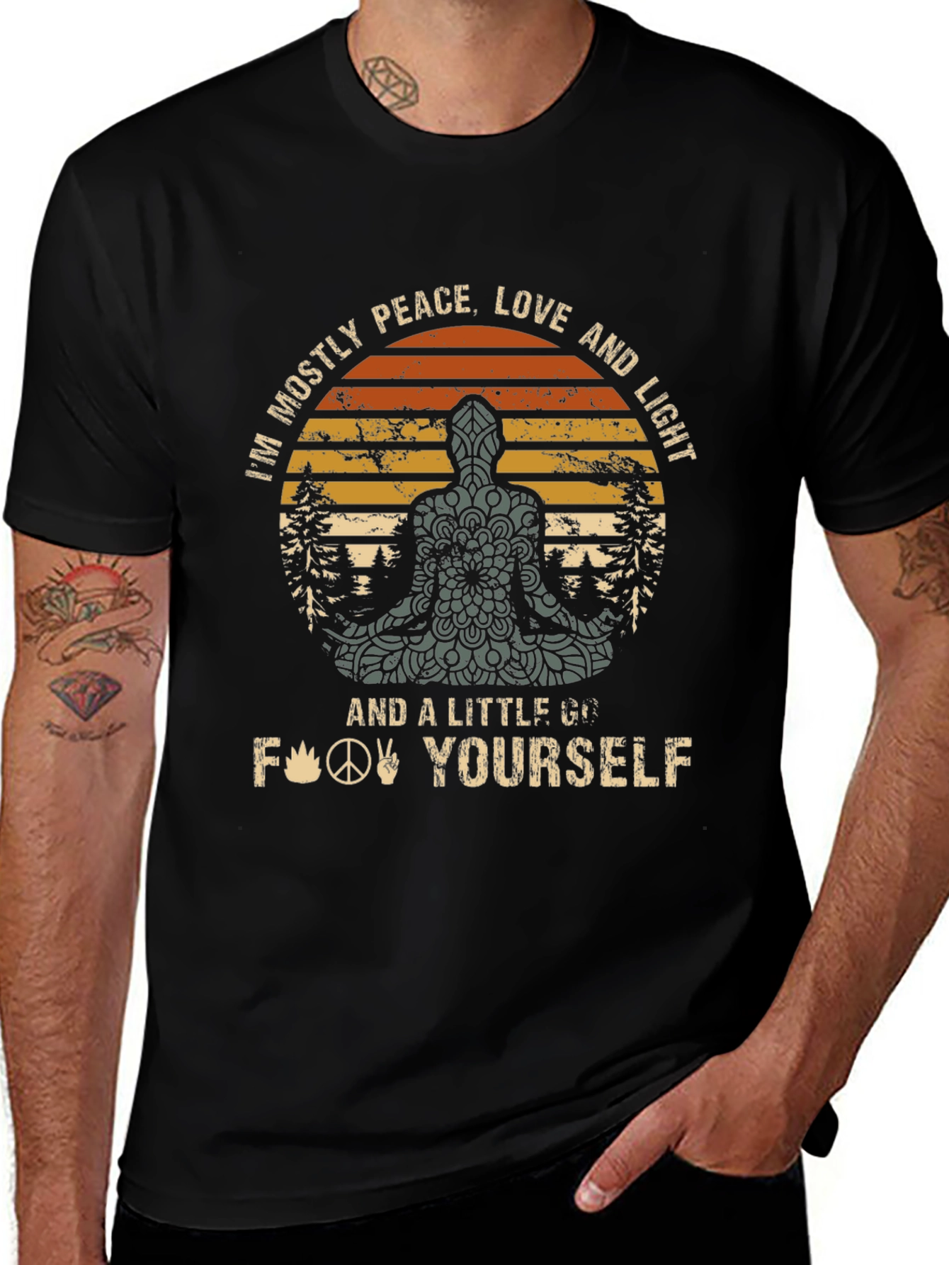 Peace Love & Light Graphic T-Shirt