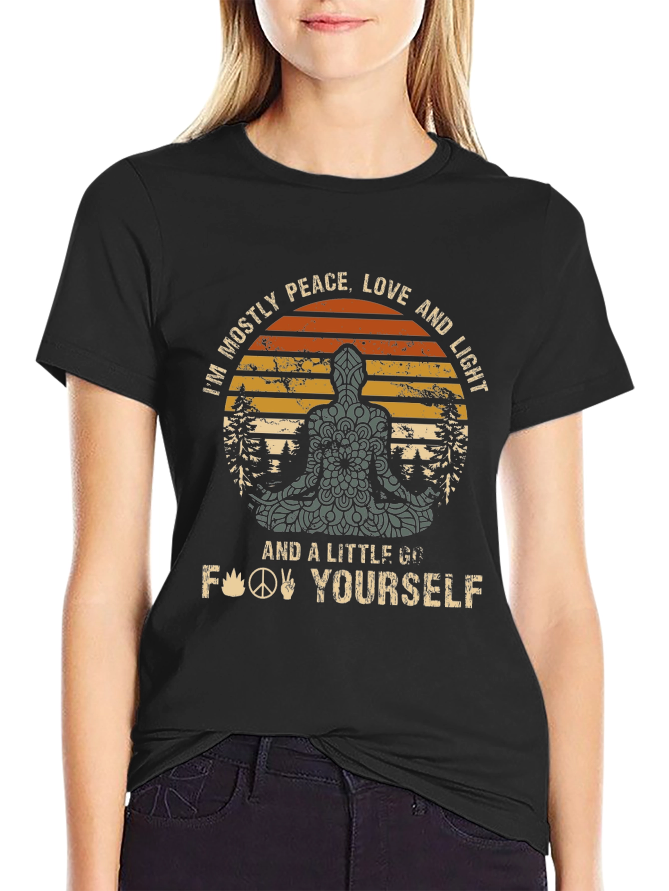 Peace Love & Light Graphic T-Shirt